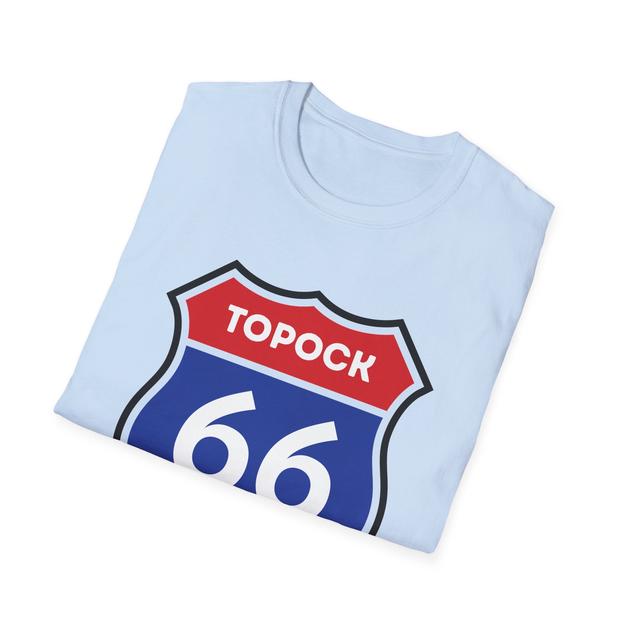 Topock 66 Shield Road Sign T-Shirt | Route 66 Arizona Travel Tee