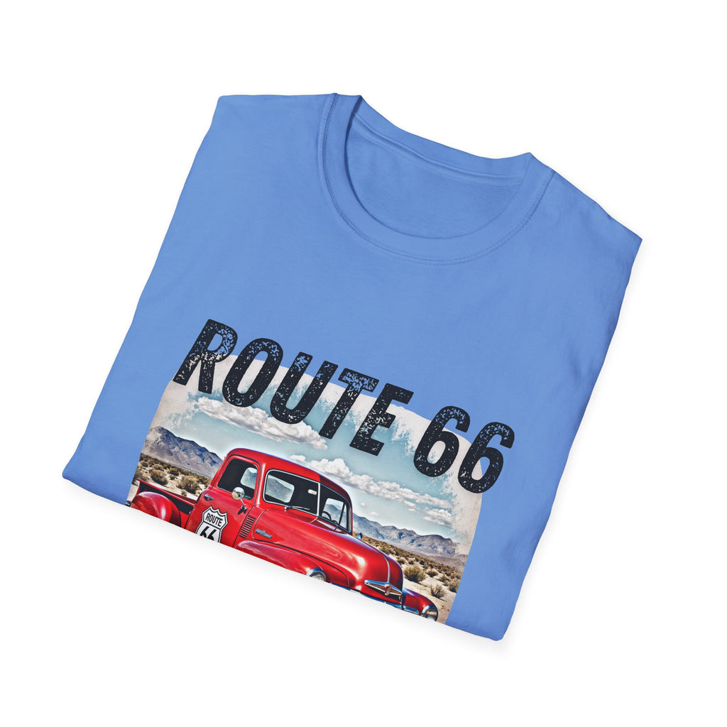 Route 66 Red Vintage Truck T-Shirt | Retro Highway Graphic