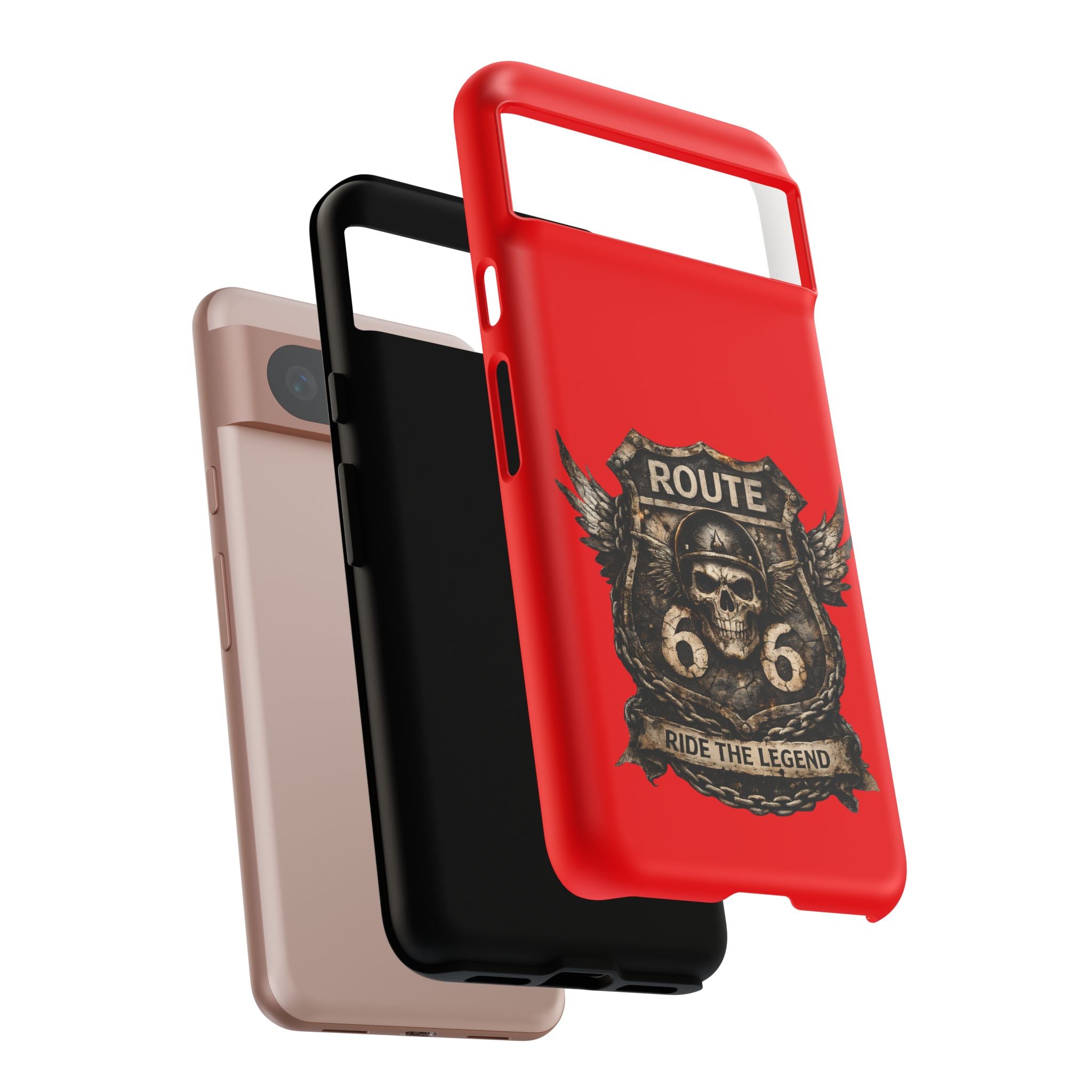 Route 66 Skull Helmet phone case | Motorcycle emblem, Ride the Legend