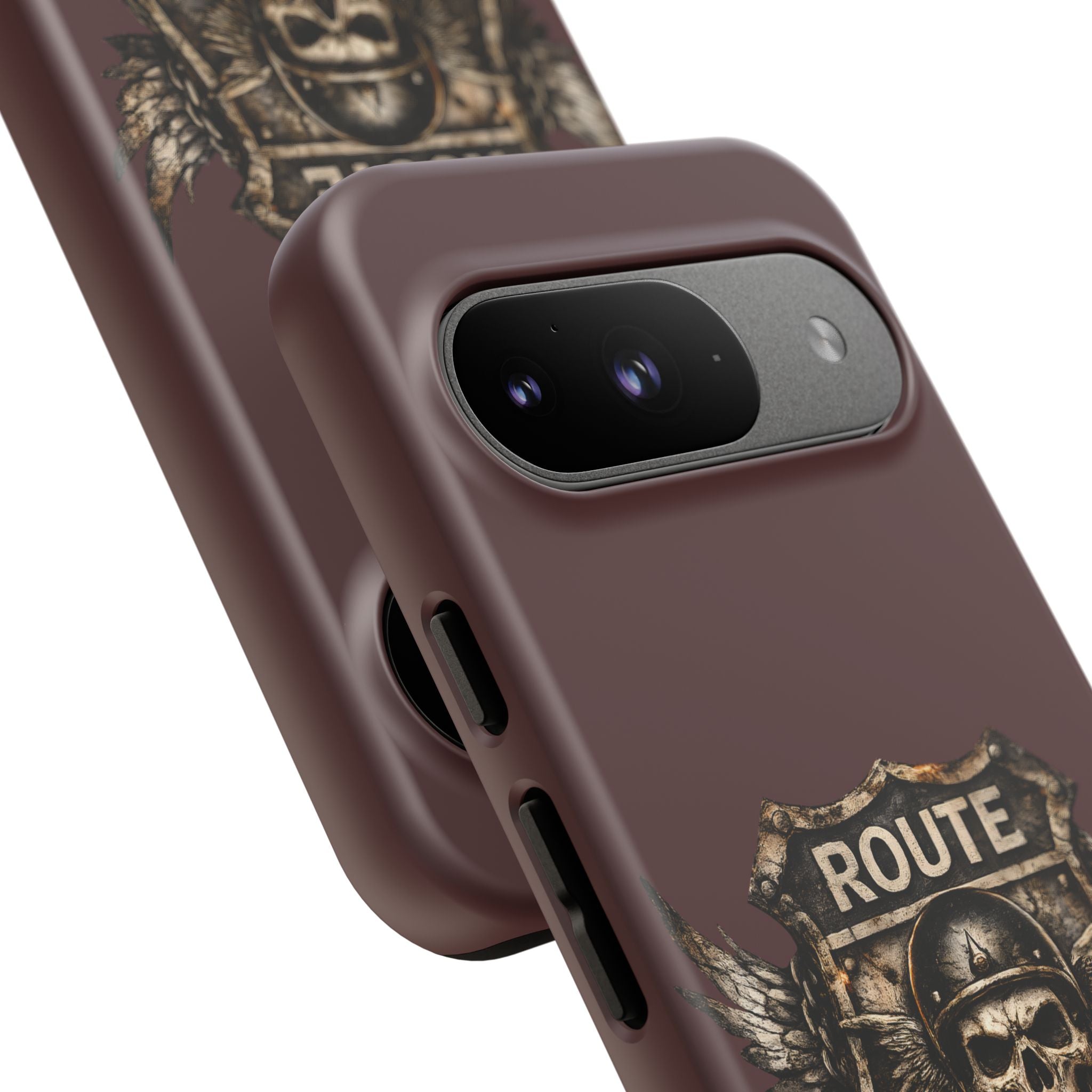 Route 66 Skull Helmet phone case | Motorcycle emblem, Ride the Legend