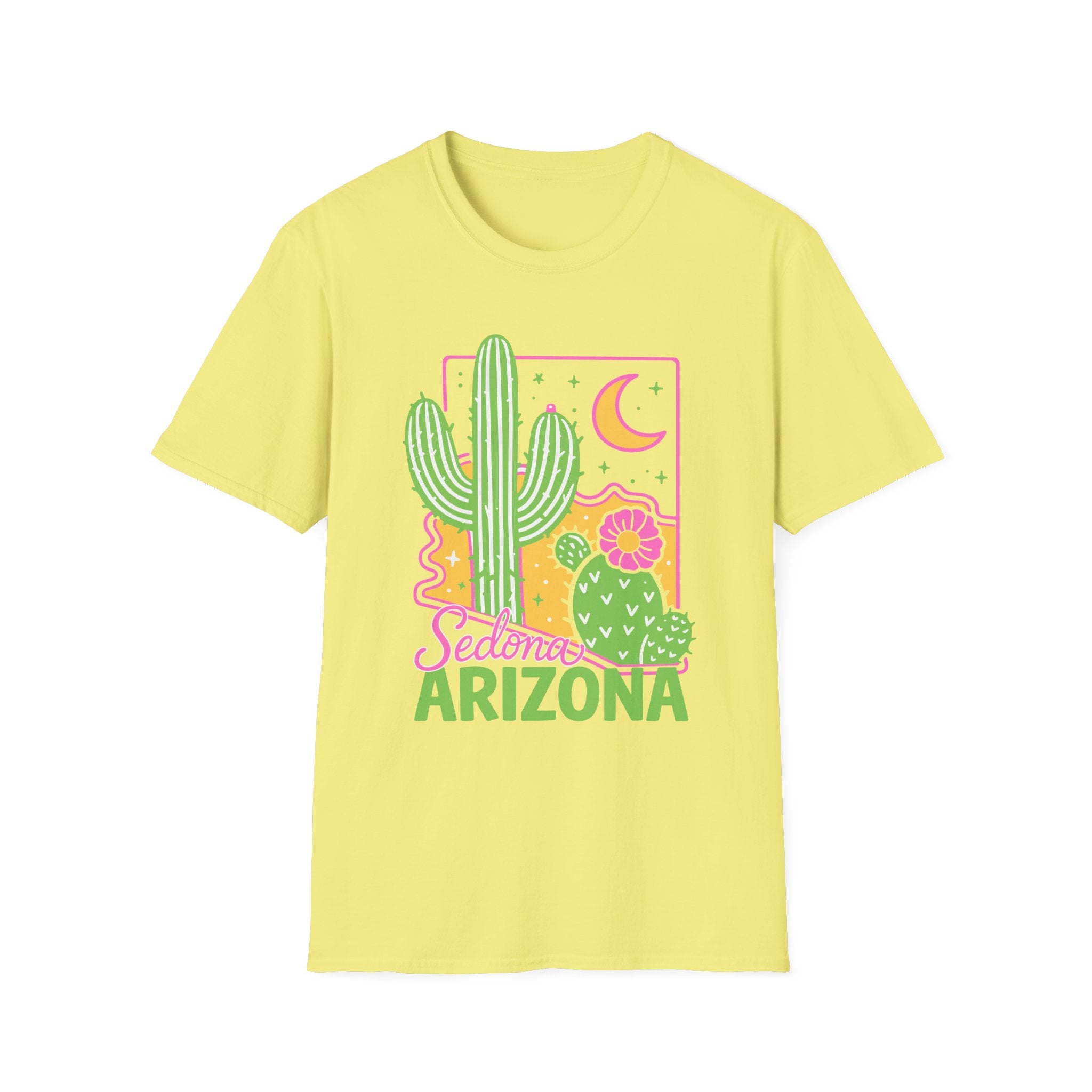 Sedona Arizona Cactus Graphic T-Shirt | Desert Floral Tee