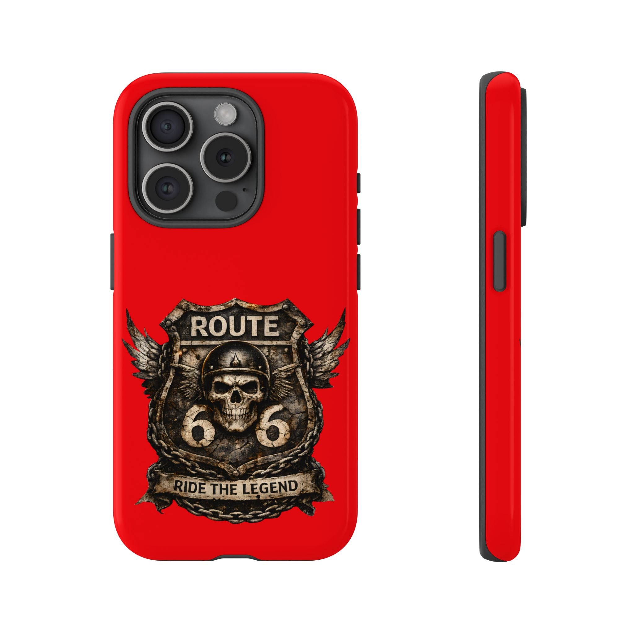 Route 66 Skull Helmet phone case | Motorcycle emblem, Ride the Legend