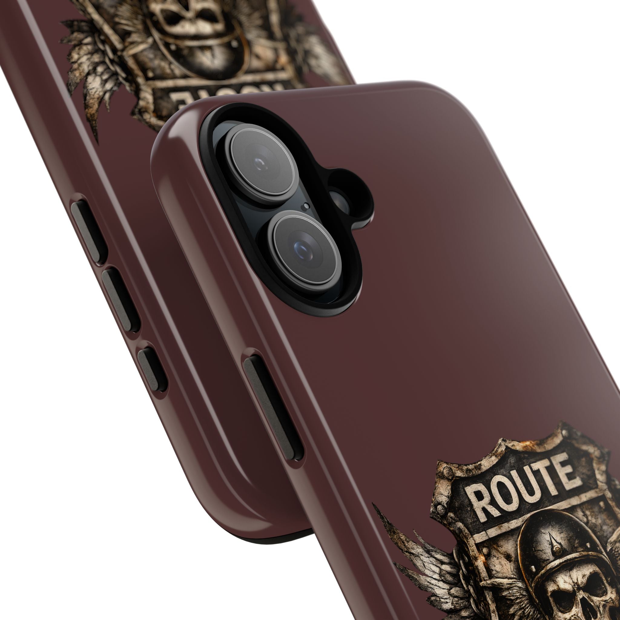 Route 66 Skull Helmet phone case | Motorcycle emblem, Ride the Legend