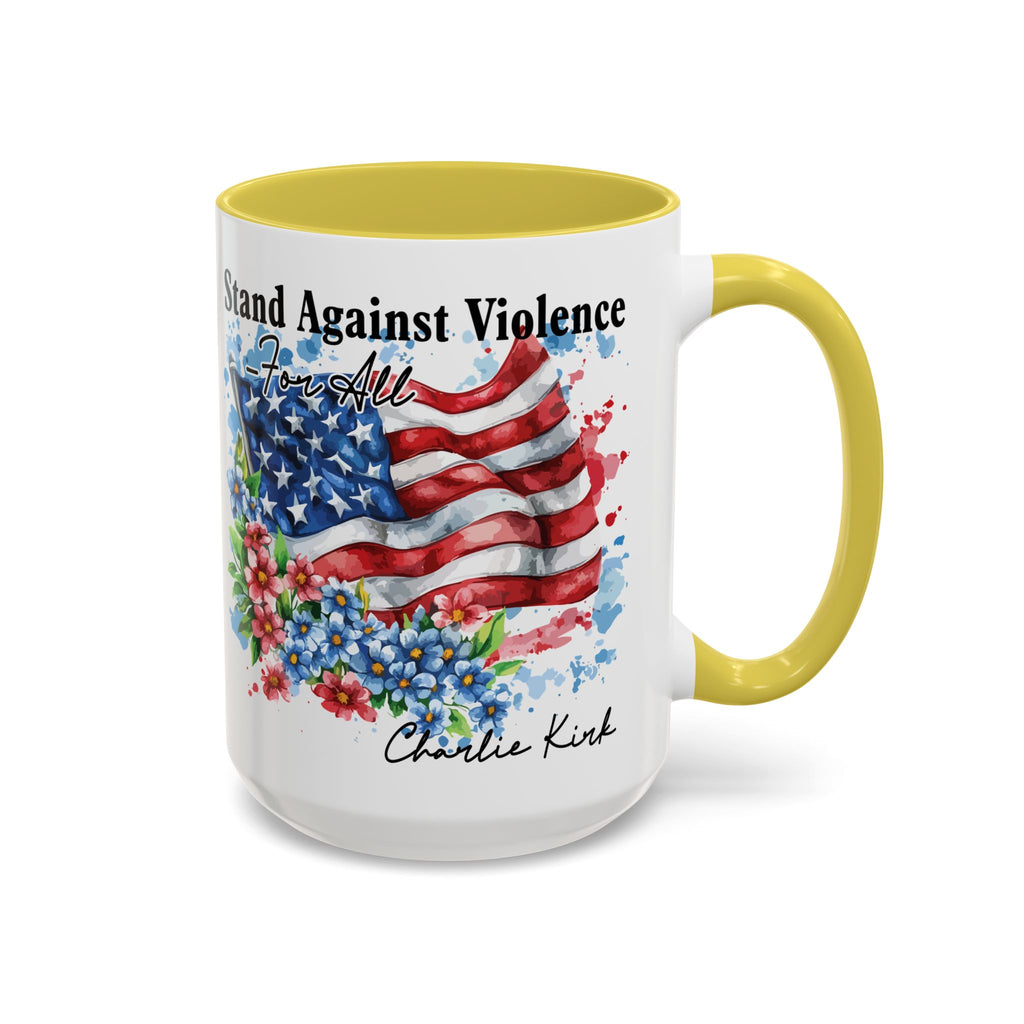 Charlie Kirk Patriotic Coffee Mugs for Inspiration, Stand Against Violence, Colorful Mugs, Gift for Activists, Tea Lovers, 4th of July