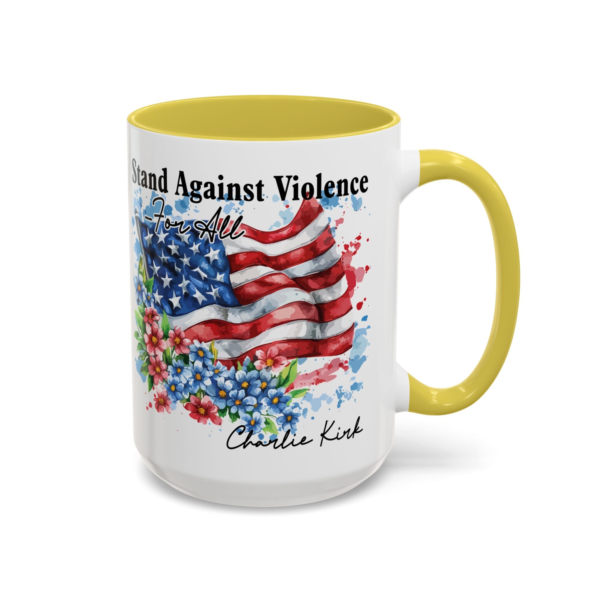 Charlie Kirk Patriotic Coffee Mugs for Inspiration, Stand Against Violence, Colorful Mugs, Gift for Activists, Tea Lovers, 4th of July
