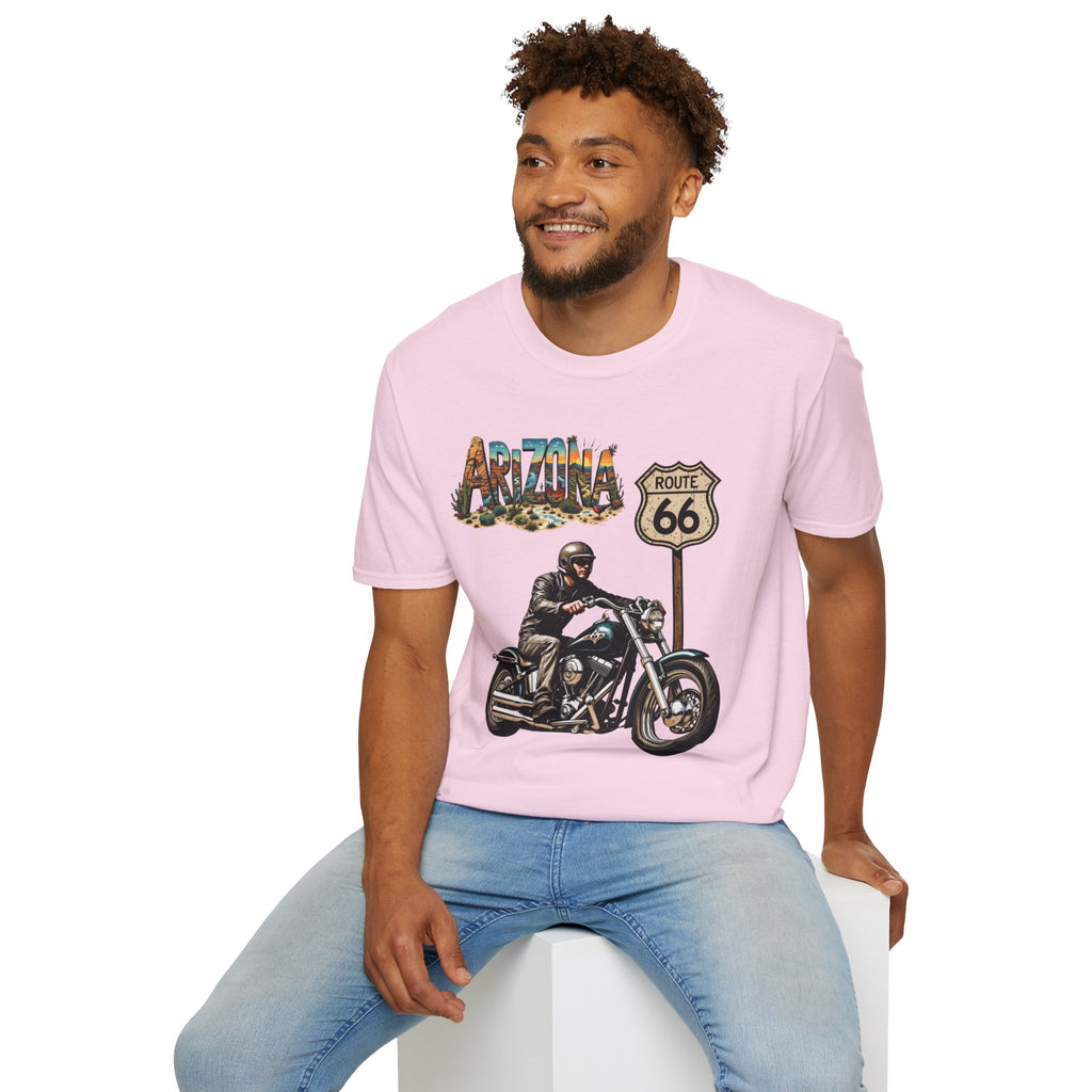 Arizona Route 66 Motorcycle T-Shirt | Biker Road Trip Tee
