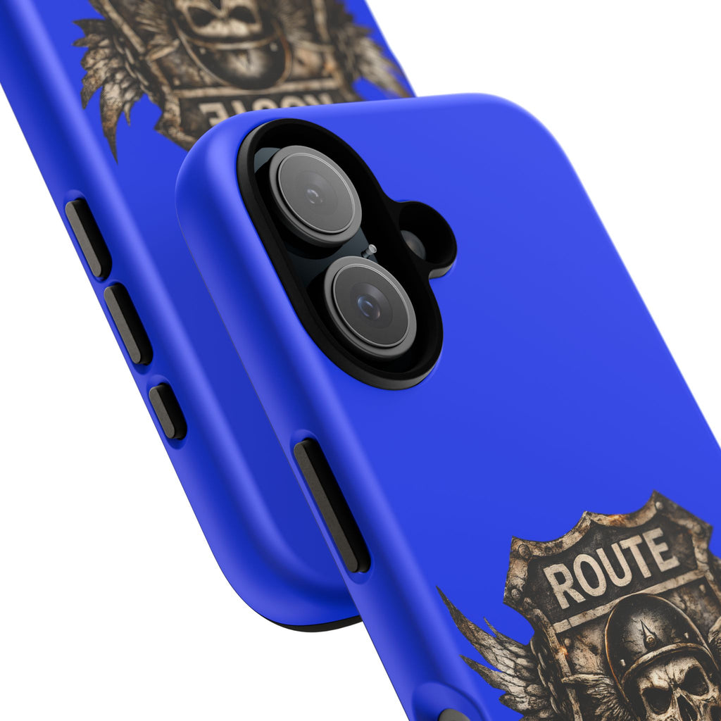 Route 66 Skull Helmet phone case | Motorcycle emblem, Ride the Legend