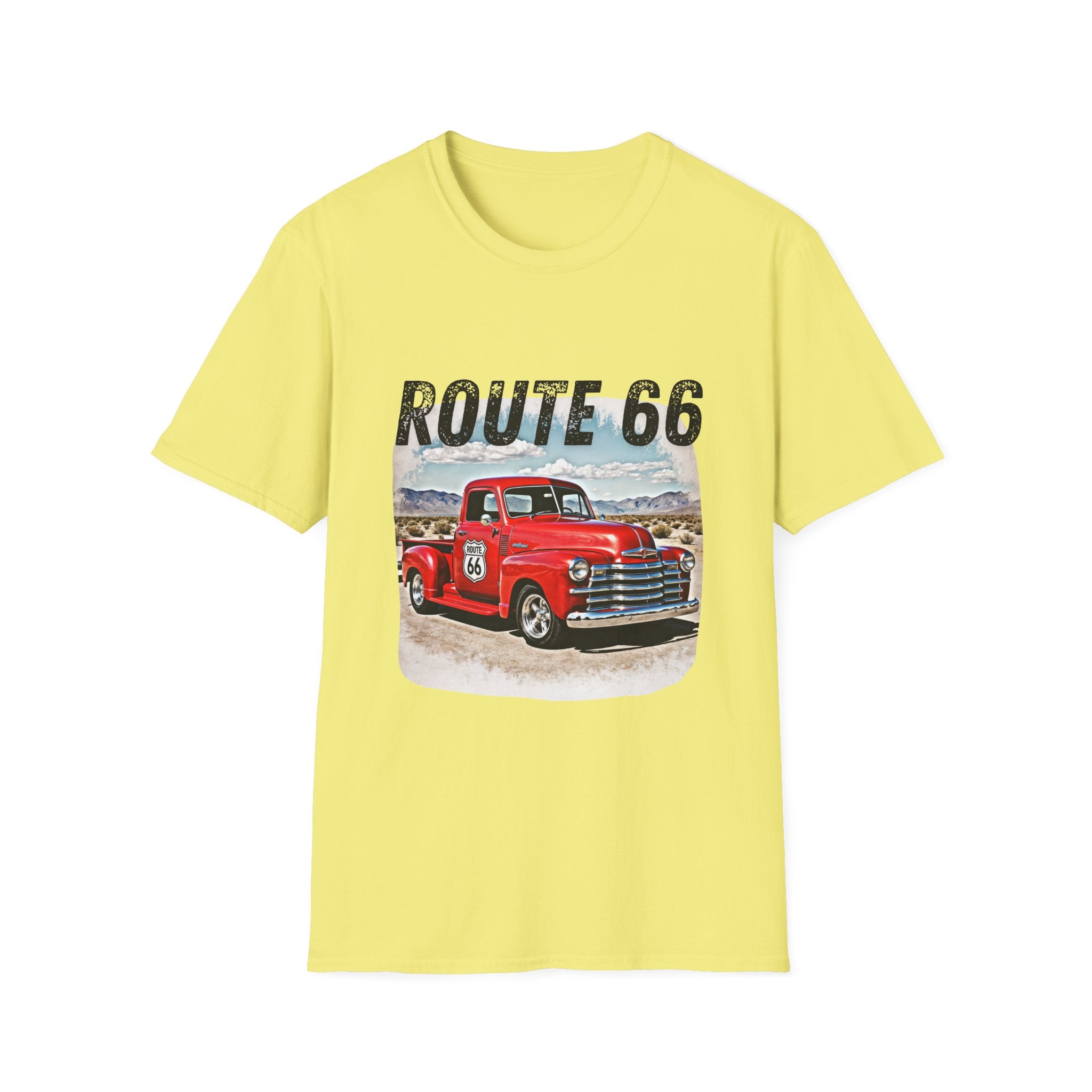 Route 66 Red Vintage Truck T-Shirt | Retro Highway Graphic