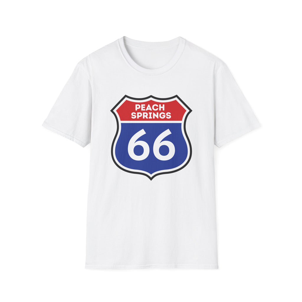 Peach Springs 66 Shield T-Shirt | Route 66 Road Sign Shirt