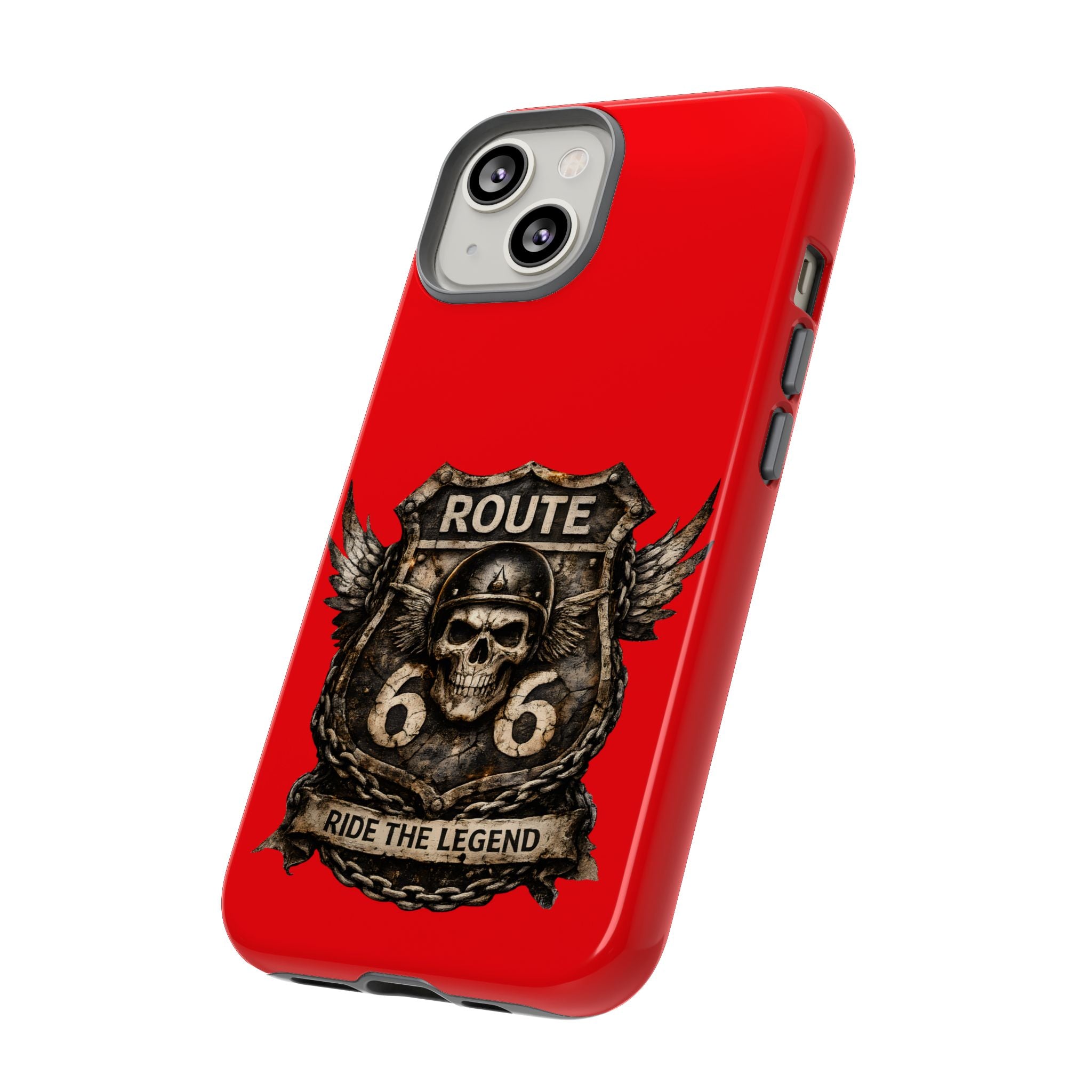 Route 66 Skull Helmet phone case | Motorcycle emblem, Ride the Legend
