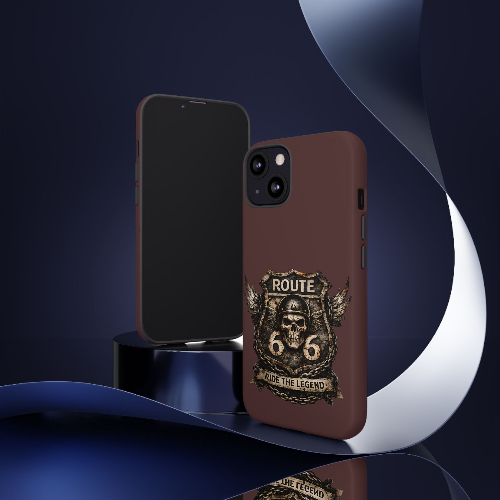 Route 66 Skull Helmet phone case | Motorcycle emblem, Ride the Legend