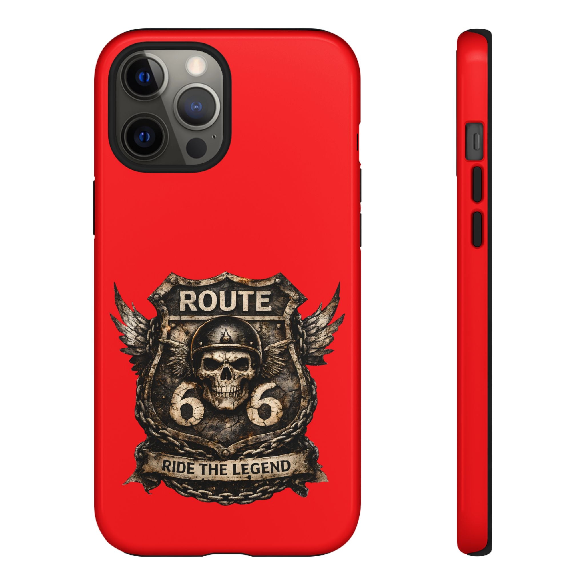 Route 66 Skull Helmet phone case | Motorcycle emblem, Ride the Legend