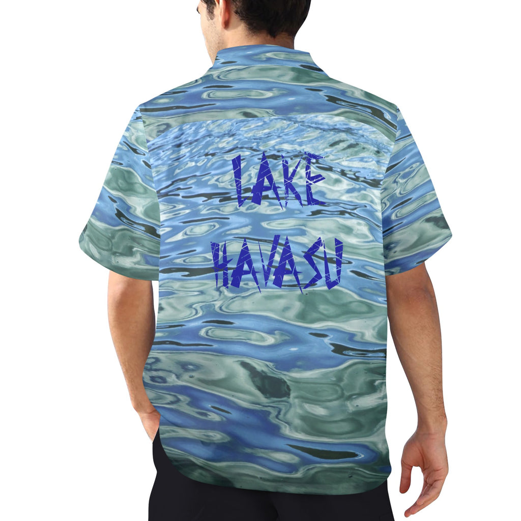 Lake Havasu Men's All Over Print Hawaiian Shirt Made In USA Ships to USA Only