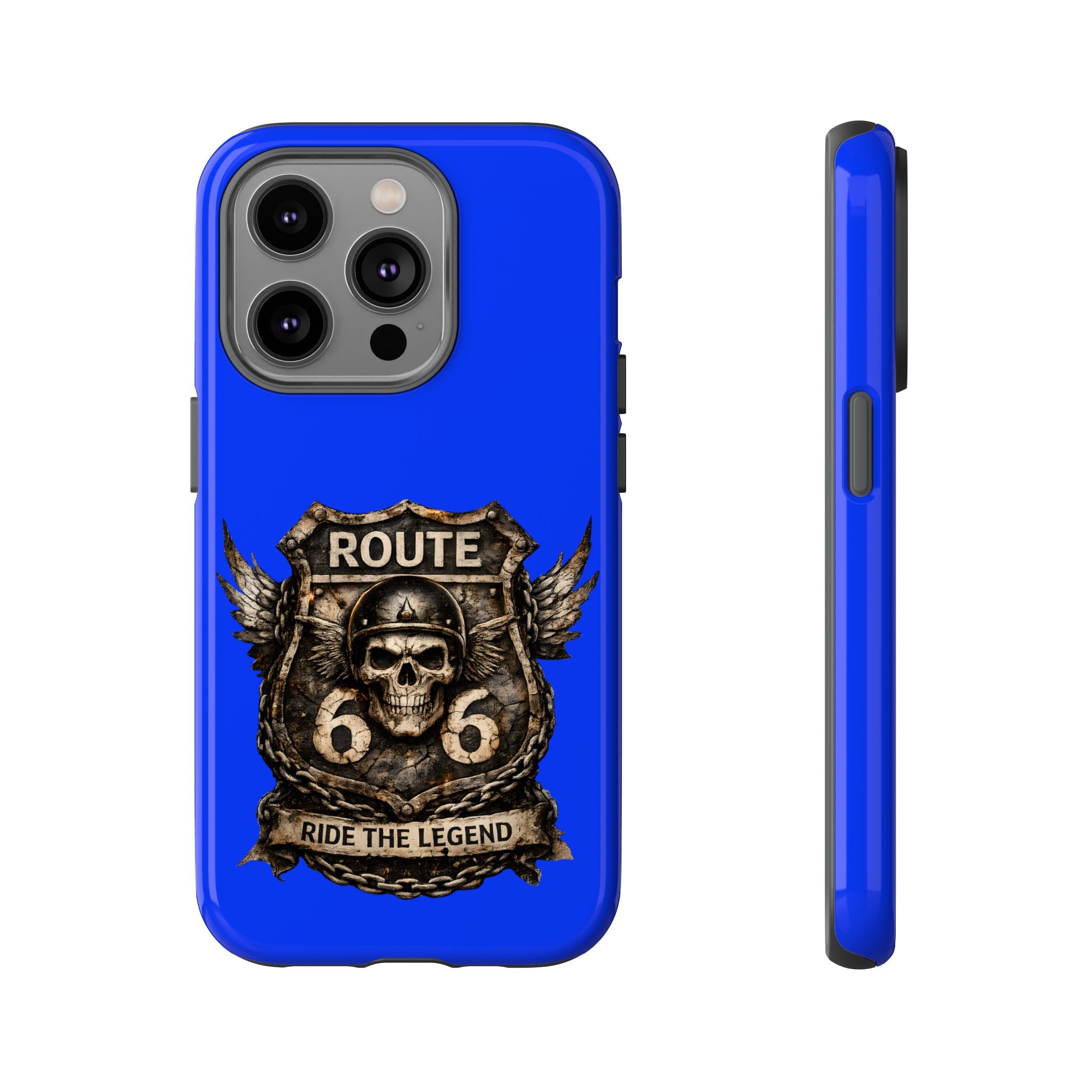 Route 66 Skull Helmet phone case | Motorcycle emblem, Ride the Legend