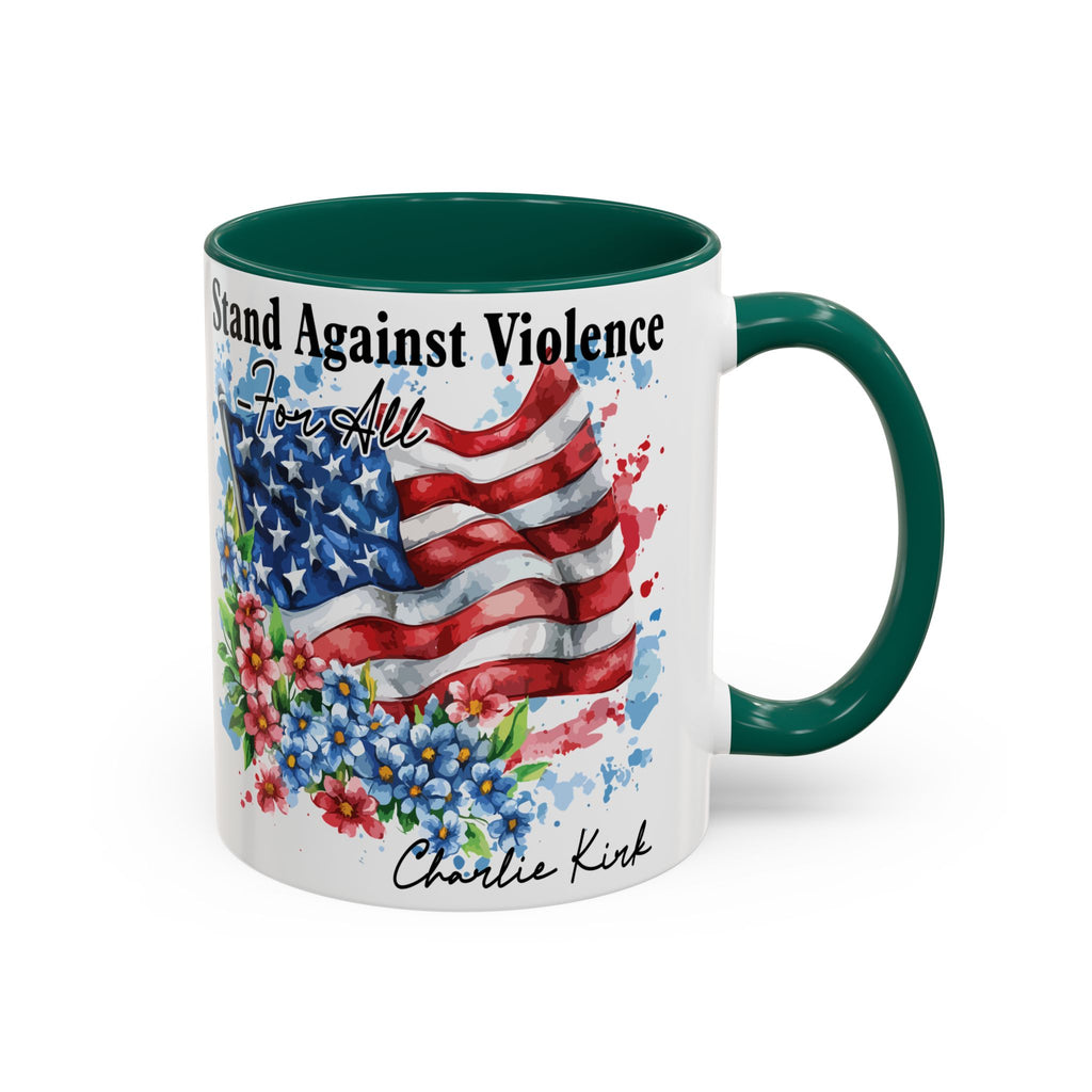 Charlie Kirk Patriotic Coffee Mugs for Inspiration, Stand Against Violence, Colorful Mugs, Gift for Activists, Tea Lovers, 4th of July