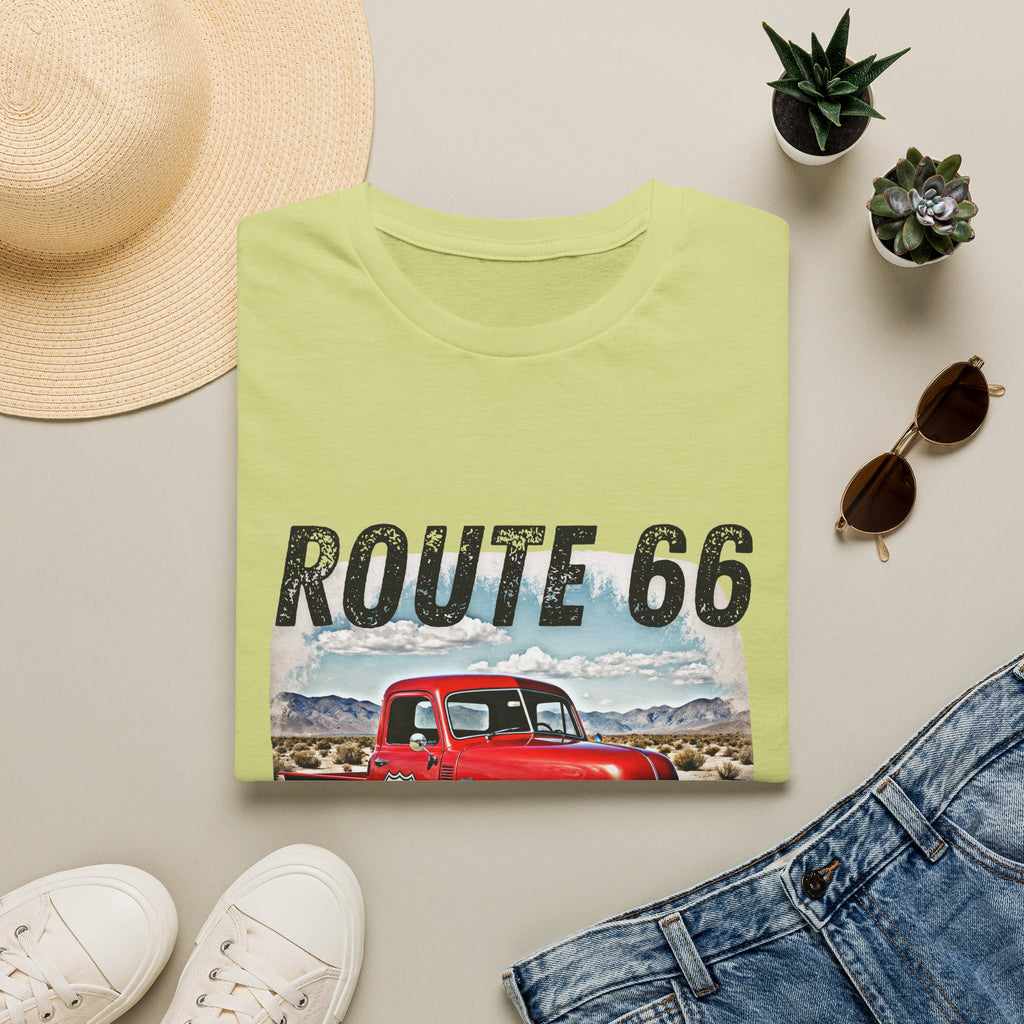 Route 66 Red Vintage Truck T-Shirt | Retro Highway Graphic