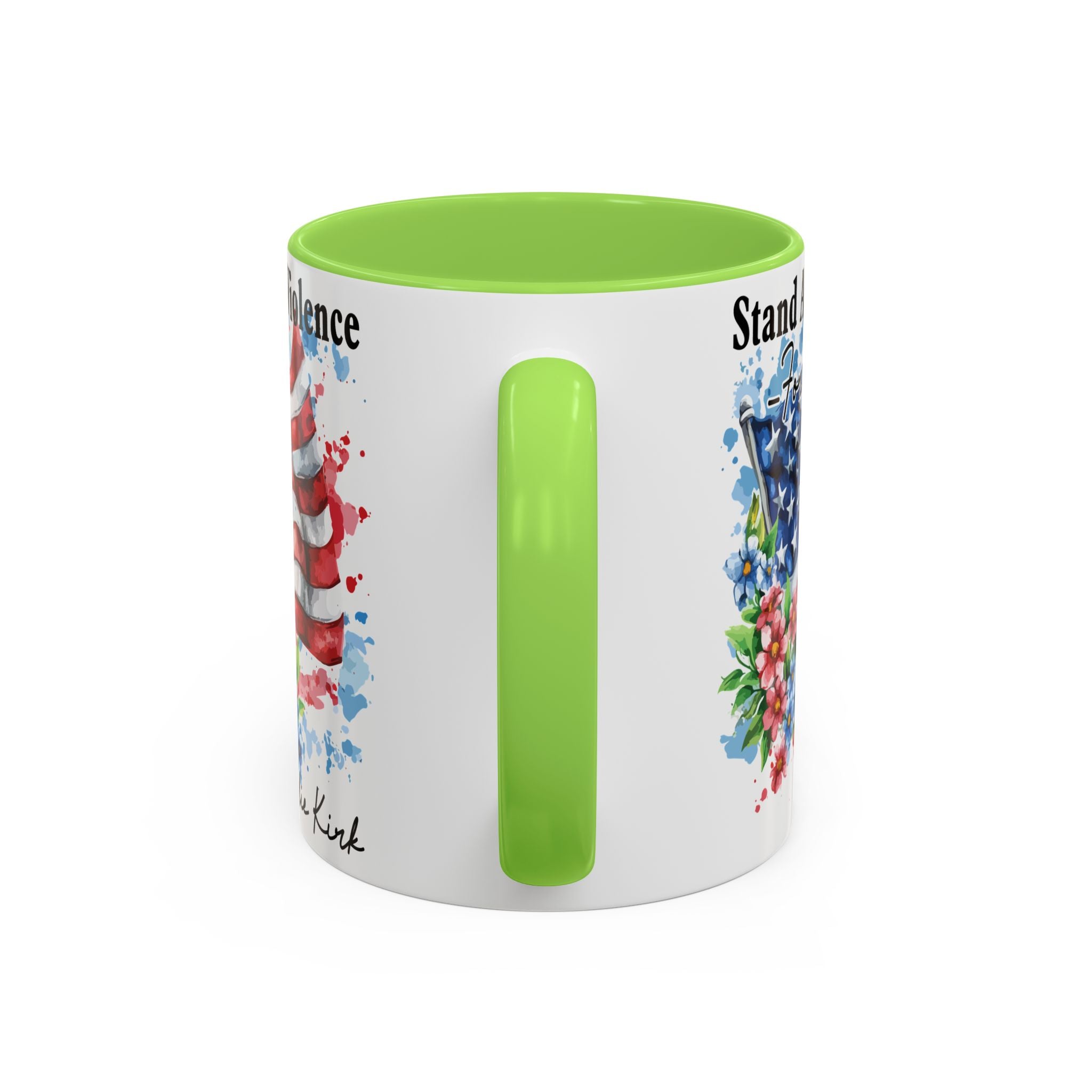 Charlie Kirk Patriotic Coffee Mugs for Inspiration, Stand Against Violence, Colorful Mugs, Gift for Activists, Tea Lovers, 4th of July