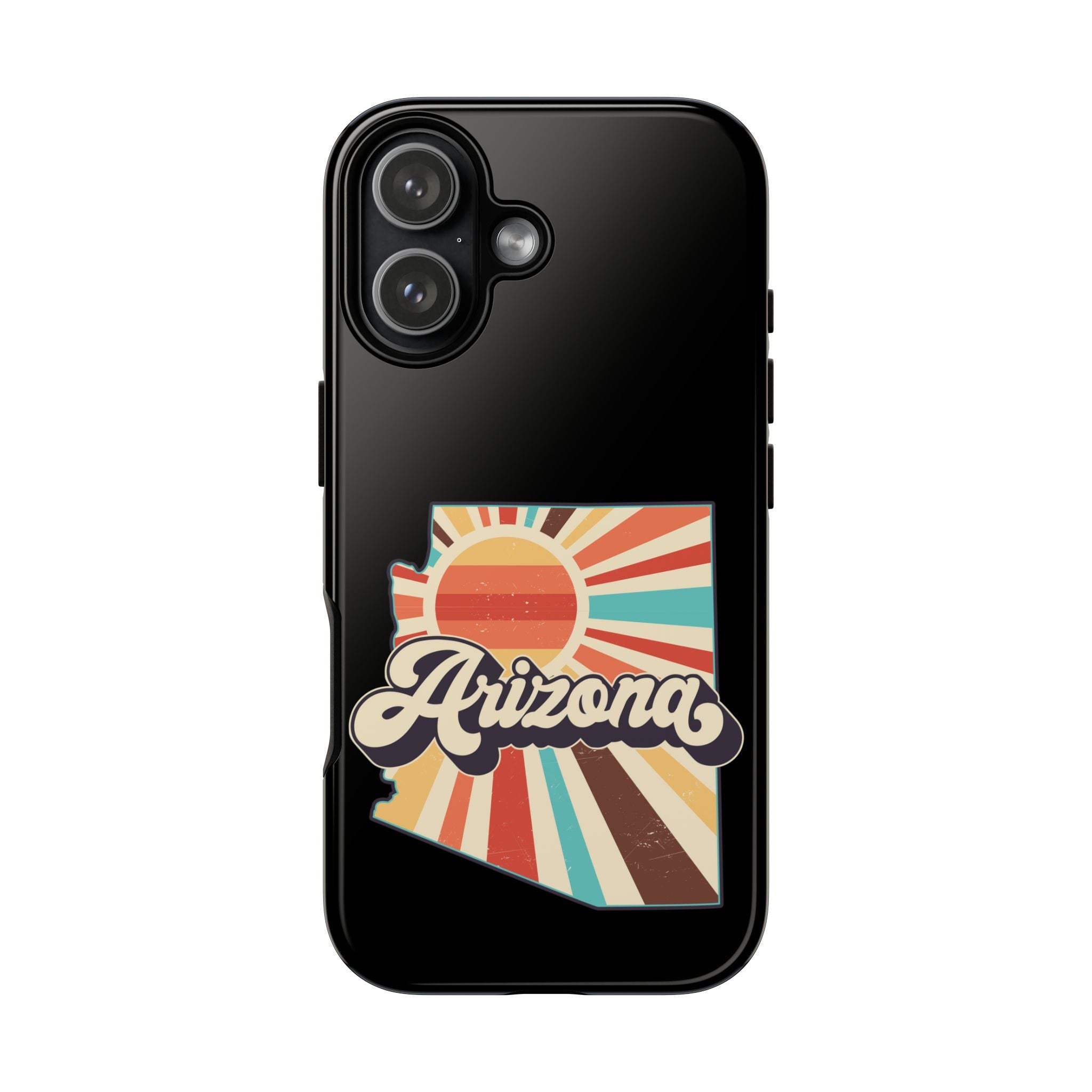 Arizona State Outline Retro Sunset Phone Case | AZ Tough Case