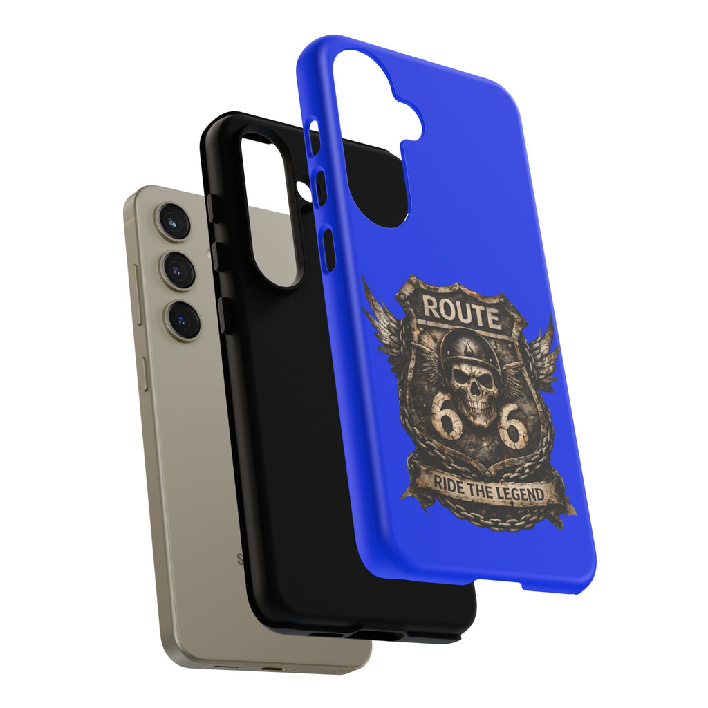 Route 66 Skull Helmet phone case | Motorcycle emblem, Ride the Legend