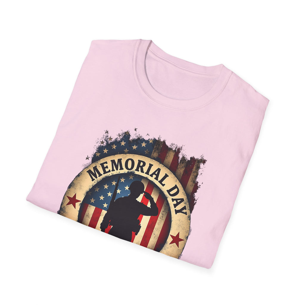 Memorial Day Remember & Honor T-Shirt | Soldier Silhouette American Flag