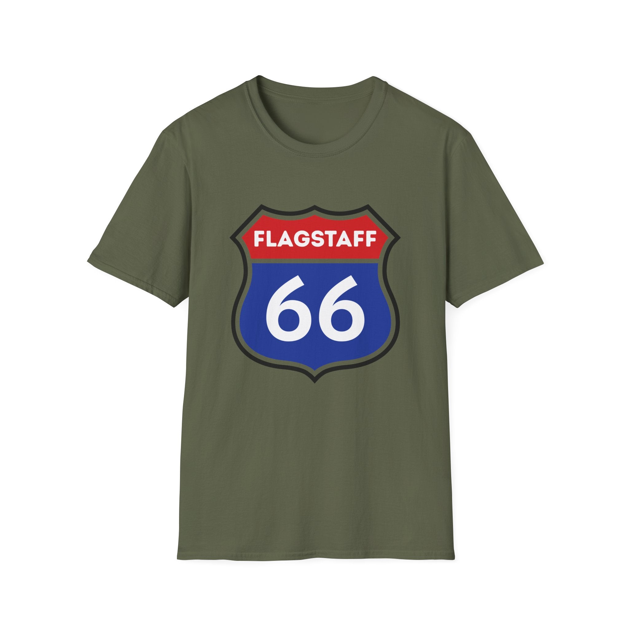 Flagstaff Route 66 Shield T-Shirt | Vintage Highway Sign Tee