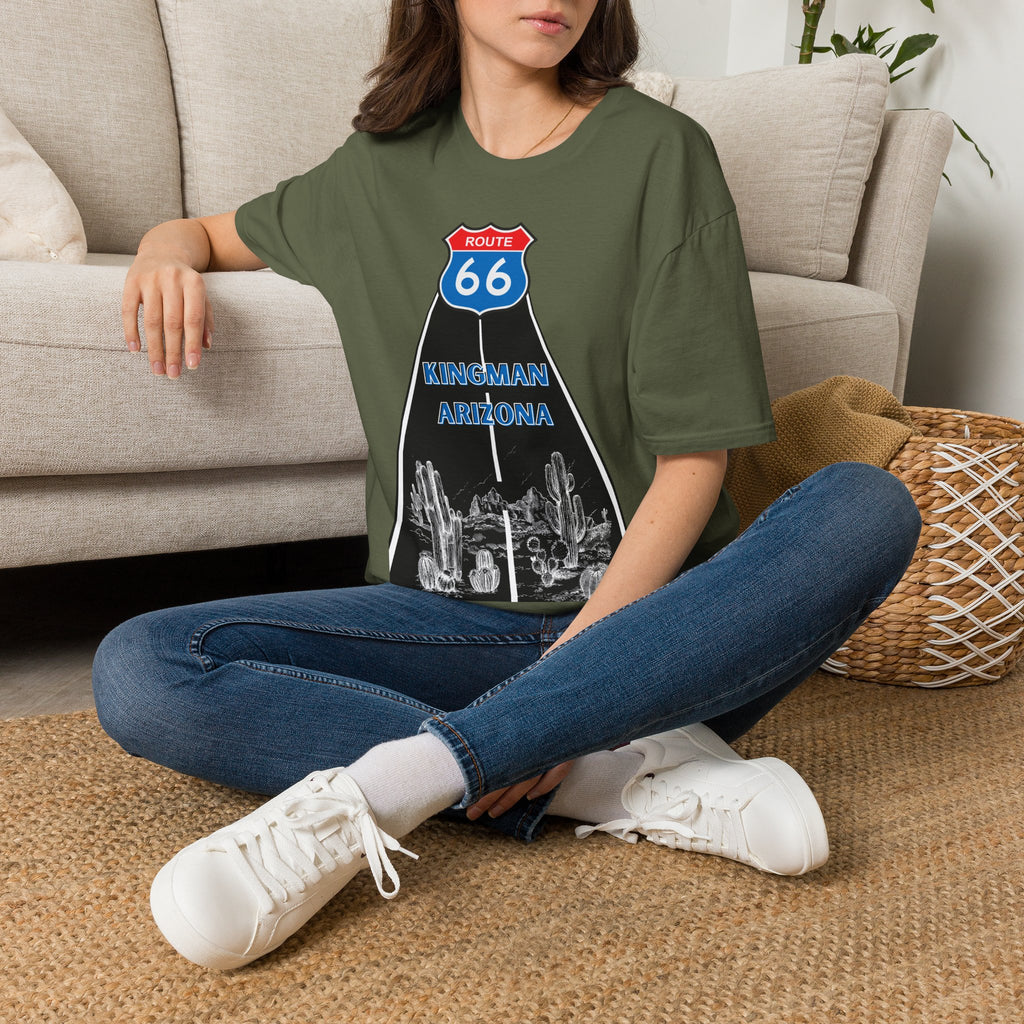 Route 66 Kingman Arizona Mens Womans Softstyle T-Shirt, Vintage Road Trip Shirt, Retro Travel Tee, Men's Women's Graphic Top, Gift for Travelers