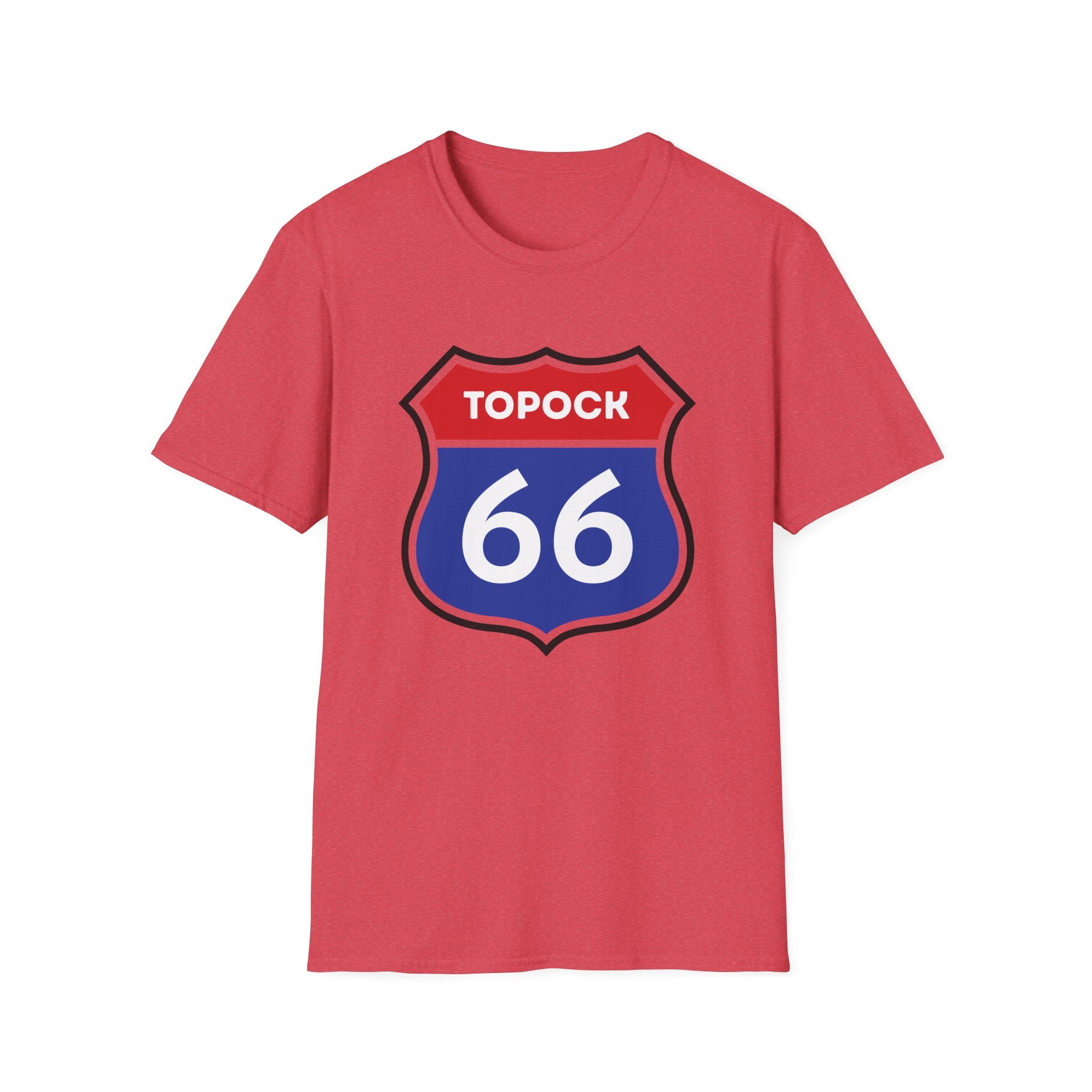 Topock 66 Shield Road Sign T-Shirt | Route 66 Arizona Travel Tee