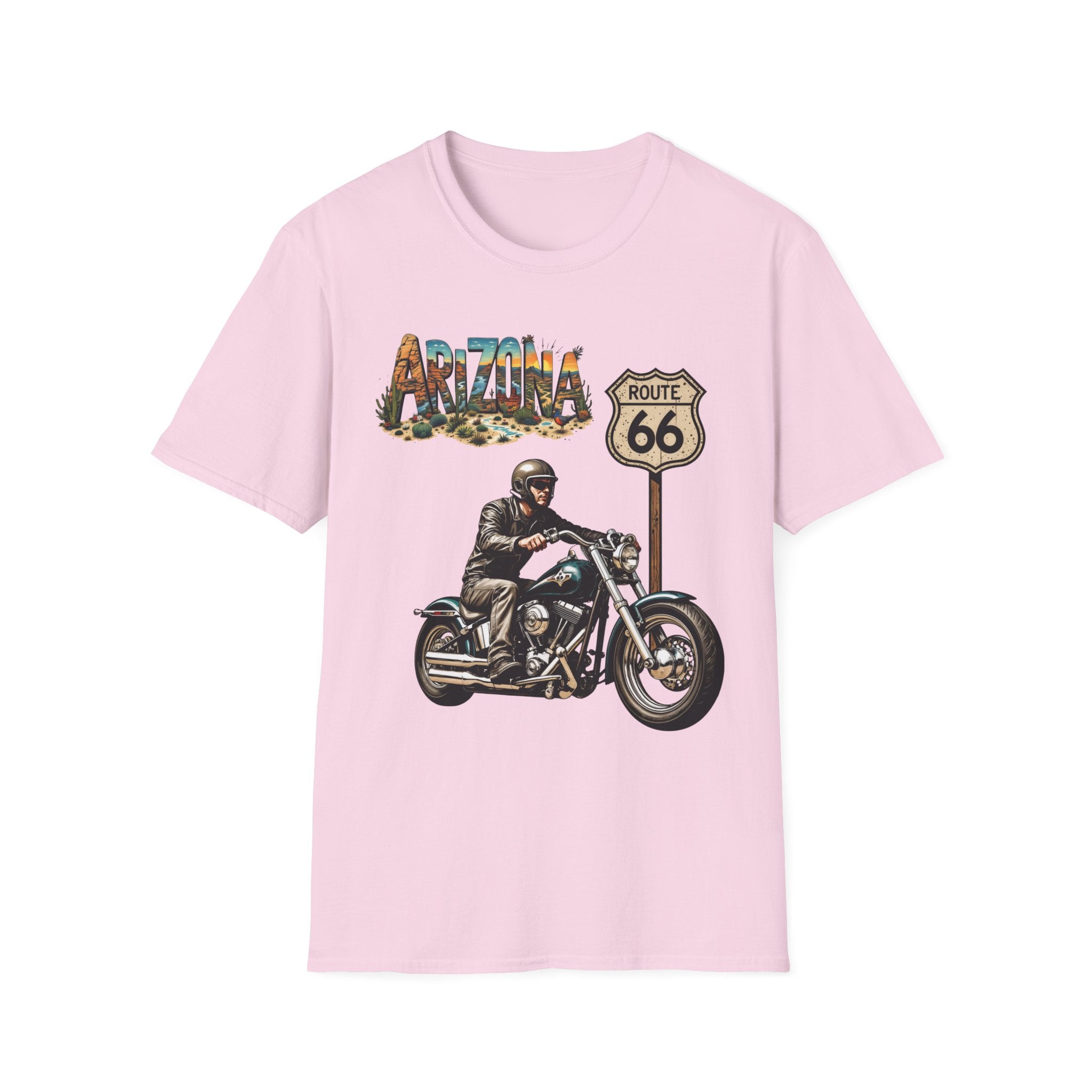 Arizona Route 66 Motorcycle T-Shirt | Biker Road Trip Tee