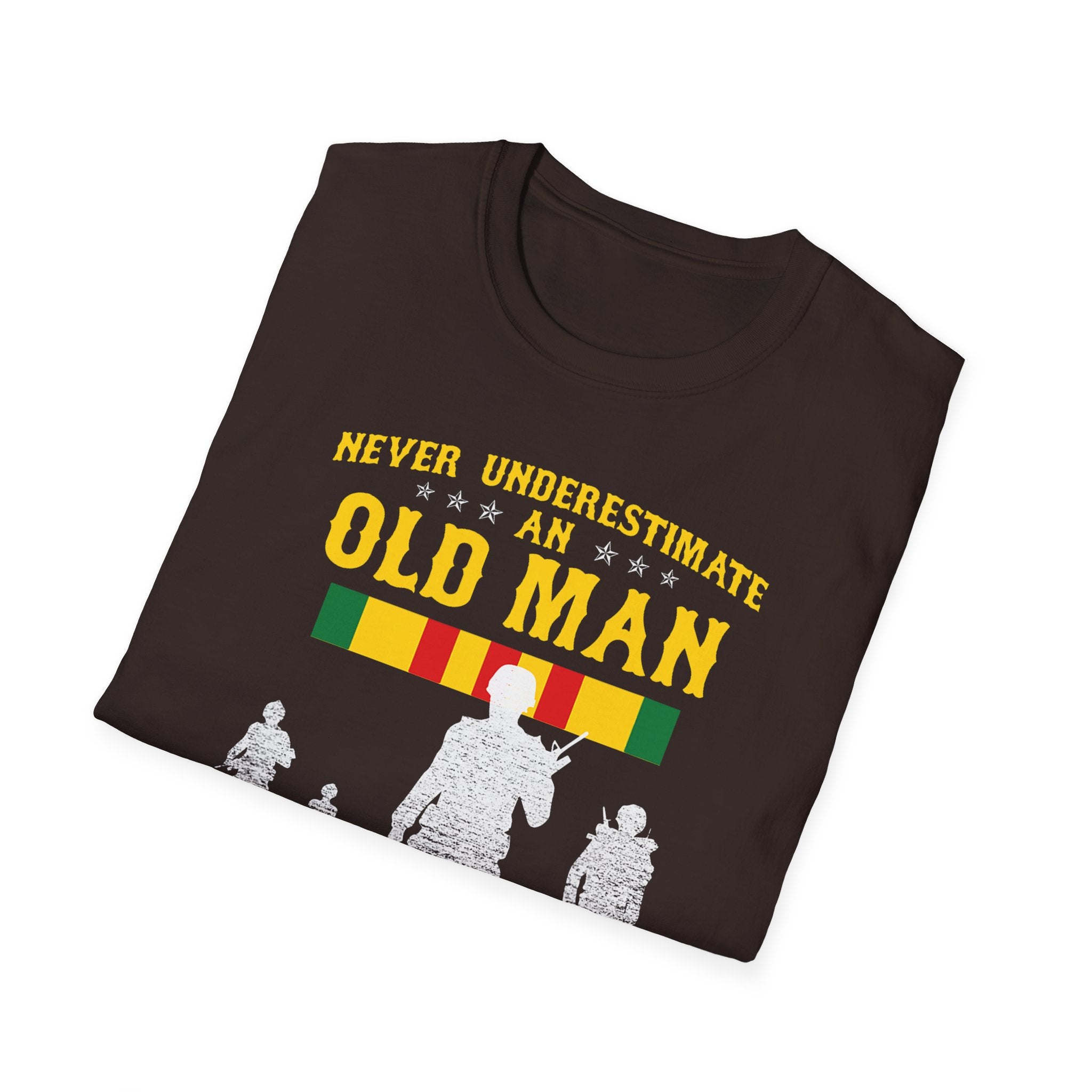 Never Underestimate an Old Man Who Is Also Vietnam Veteran T-Shirt | Military Tribute
