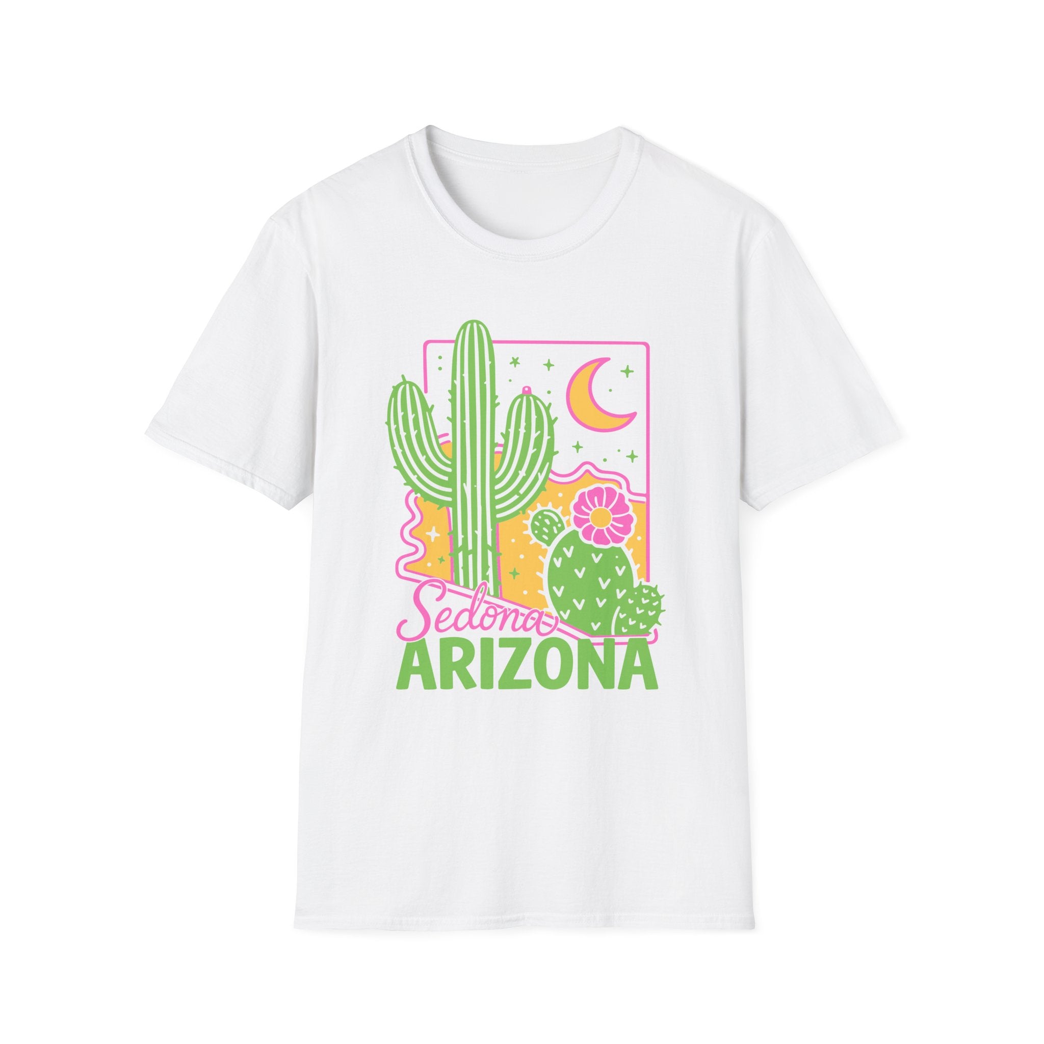 Sedona Arizona Cactus Graphic T-Shirt | Desert Floral Tee
