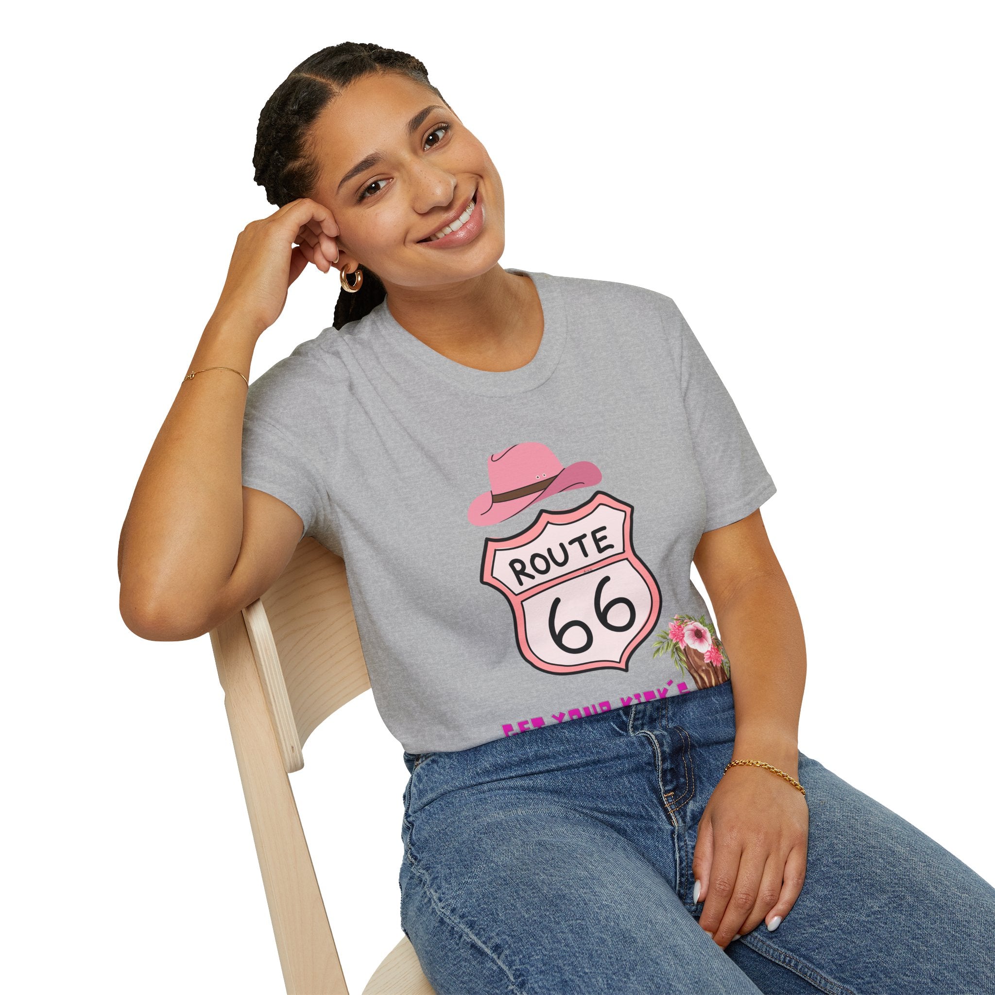 Route 66 Softstyle T-Shirt, Get Your Kick's On, Men Women, Unisex Tee Gift, Travel Highway Shirt