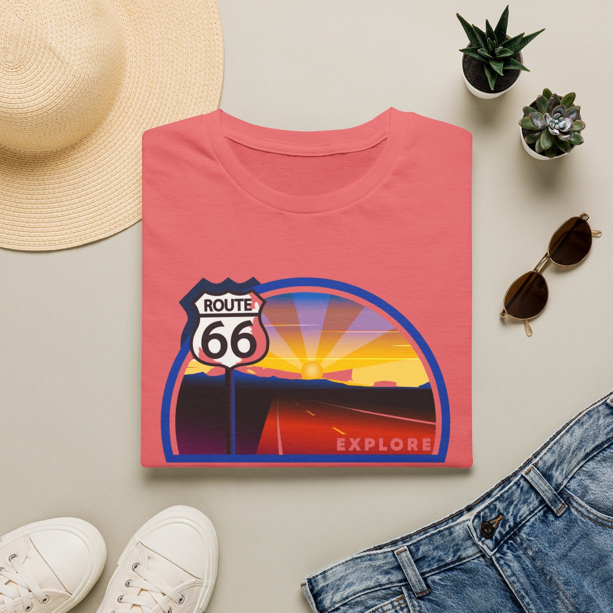Route 66 Kingman Arizona T-Shirt — Vintage Sunset Explore Graphic Tee