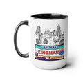 Kingman Arizona Route 66 Two-Tone Coffee Mugs, 15oz