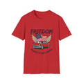 Fill the Freedom Vintage Car T-Shirt | American Flag Wings Chicago to Santa Monica