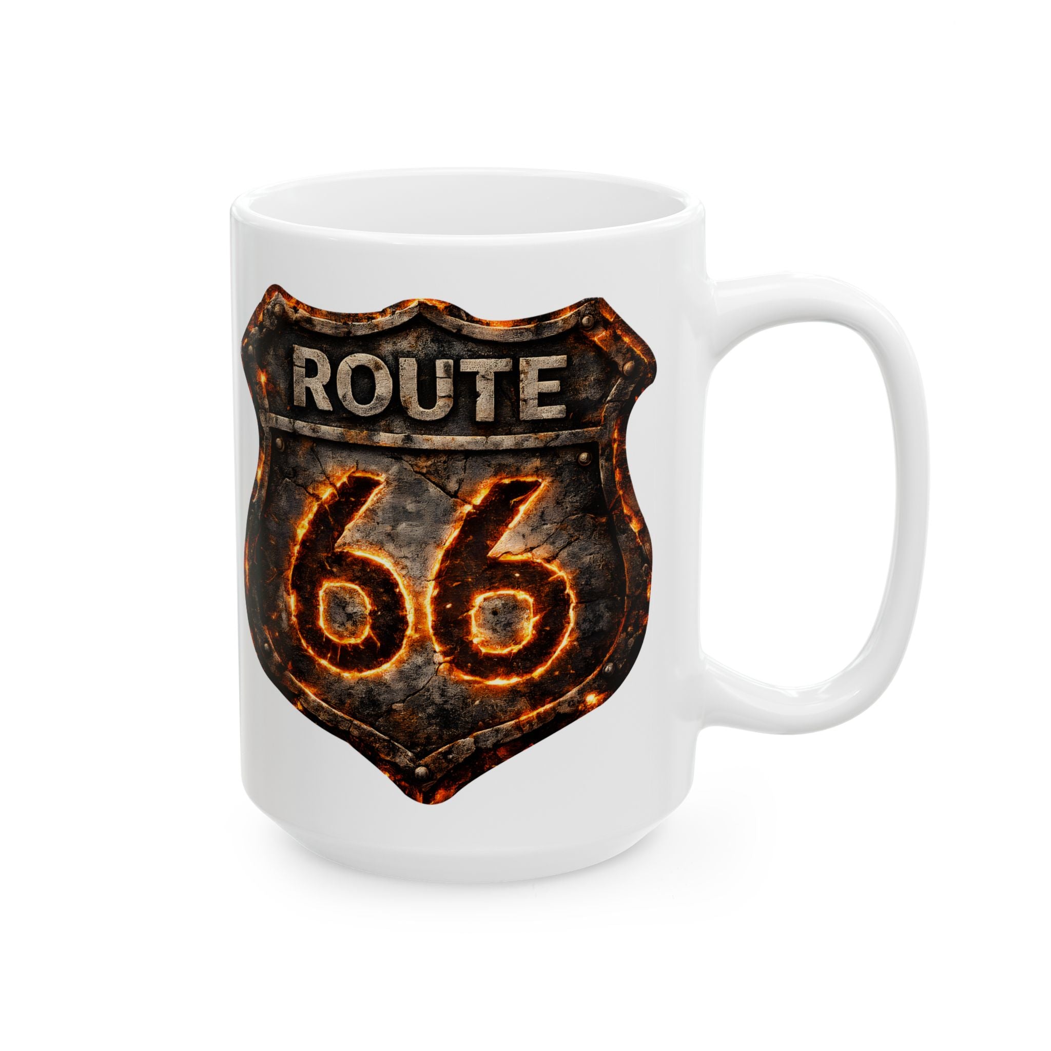 Route 66 Shield Retro Sign mug | Vintage Highway Ceramic Mug