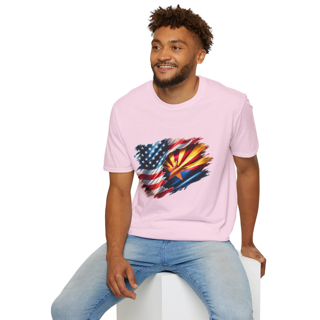 Arizona Flag with American Flag T-Shirt | Patriotic State Pride Tee