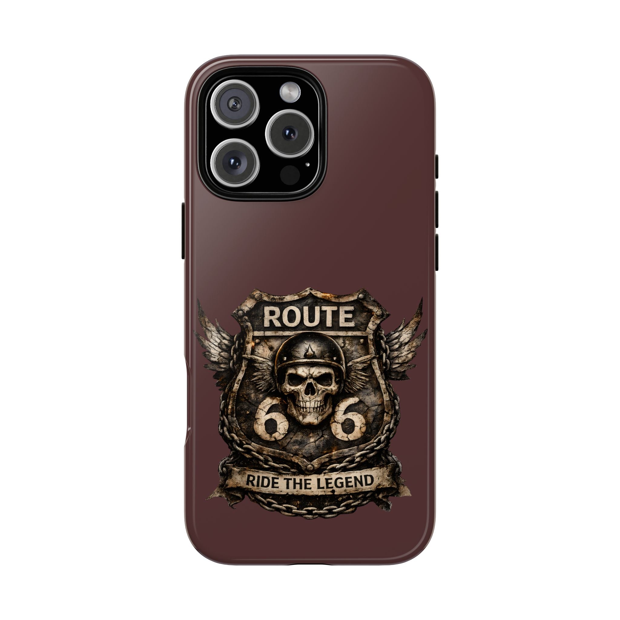 Route 66 Skull Helmet phone case | Motorcycle emblem, Ride the Legend