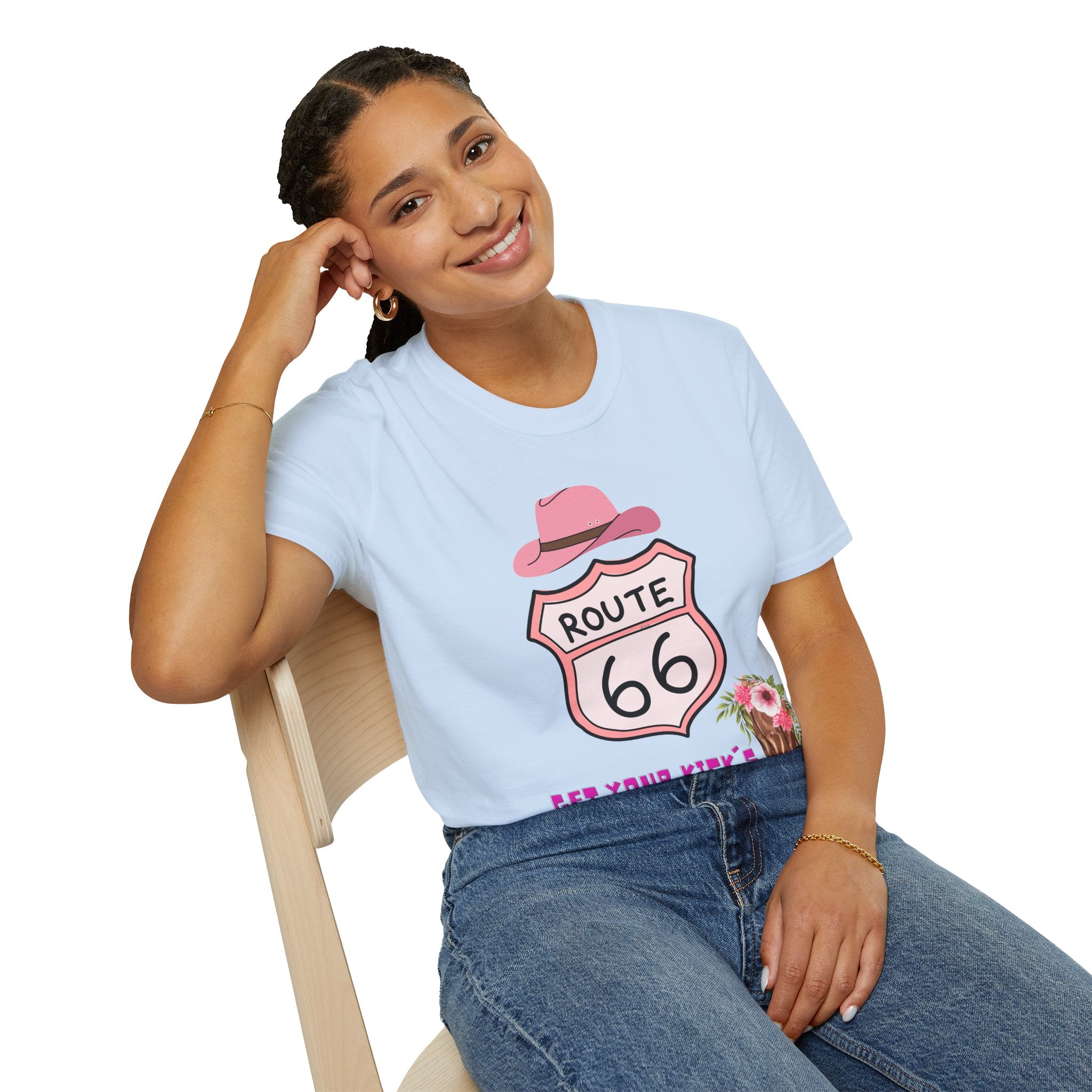 Route 66 Softstyle T-Shirt, Get Your Kick's On, Men Women, Unisex Tee Gift, Travel Highway Shirt