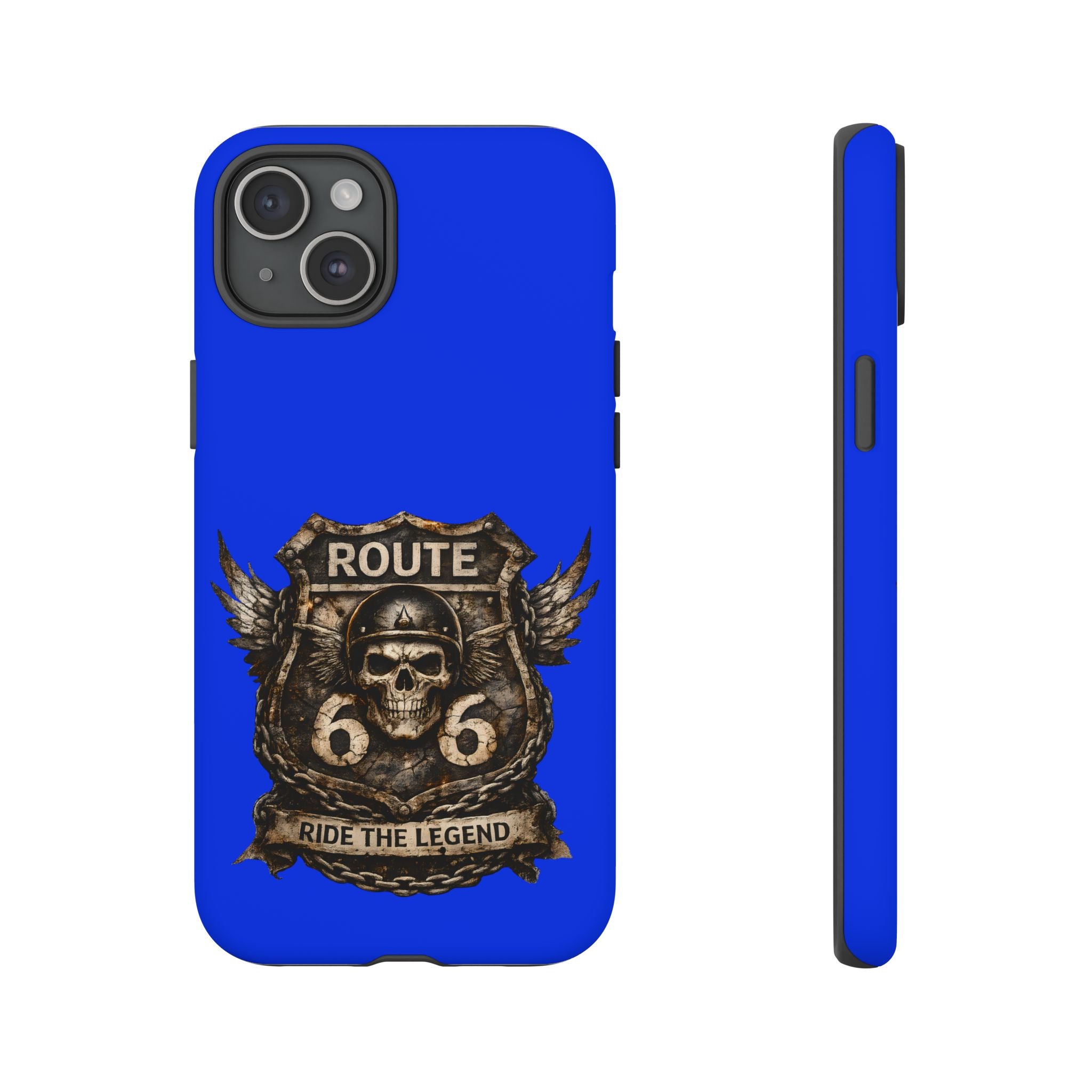 Route 66 Skull Helmet phone case | Motorcycle emblem, Ride the Legend