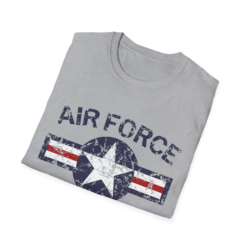 Air Force Veteran Distressed Logo T-Shirt | Military Star Stripe Tee