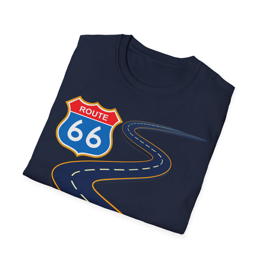 Route 66 Mens and Womans Softstyle T-Shirt, Retro Road Trip Tee, Vintage Highway Shirt, Travel Adventure Top, Unisex Graphic Tee