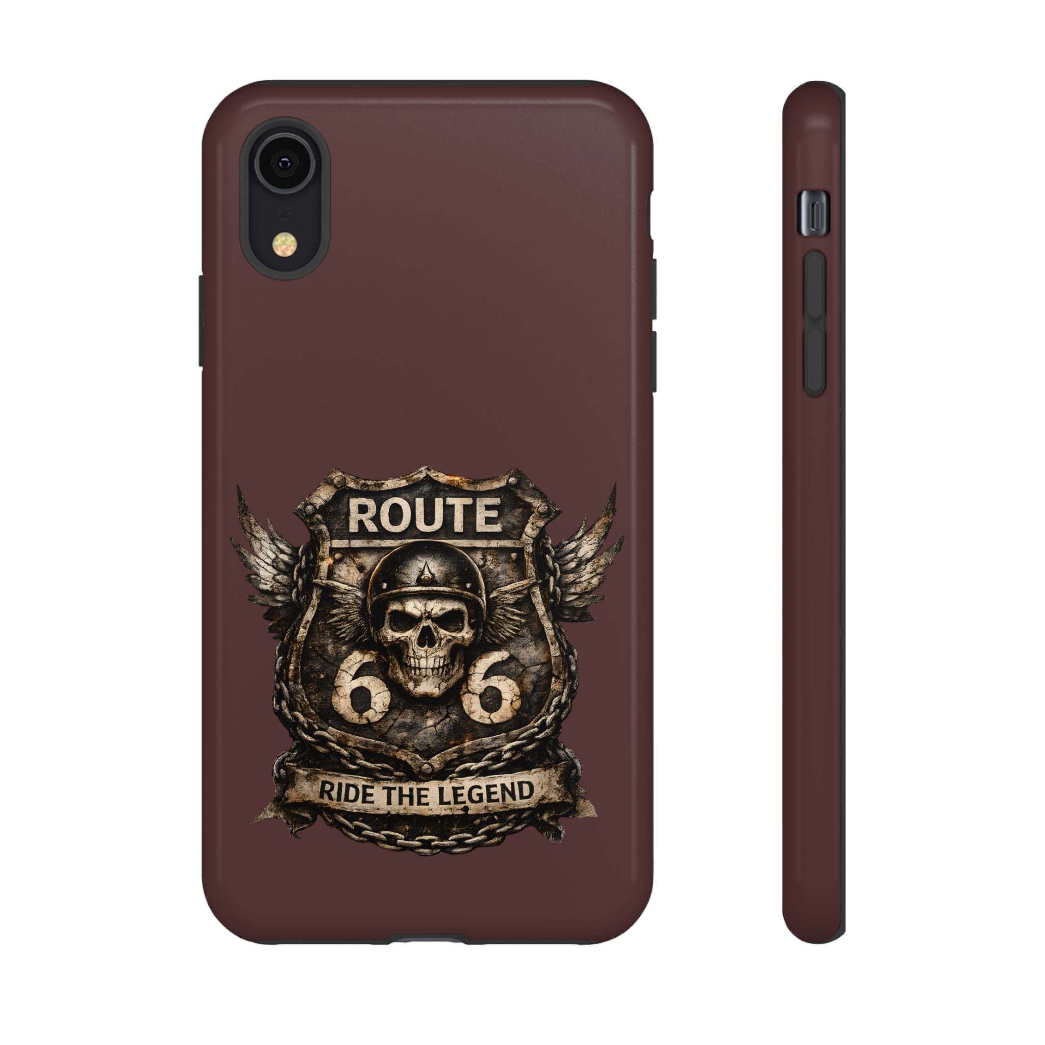 Route 66 Skull Helmet phone case | Motorcycle emblem, Ride the Legend