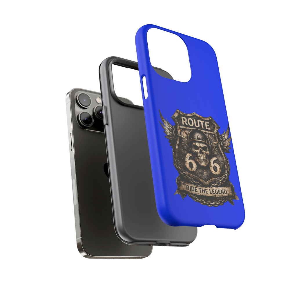 Route 66 Skull Helmet phone case | Motorcycle emblem, Ride the Legend