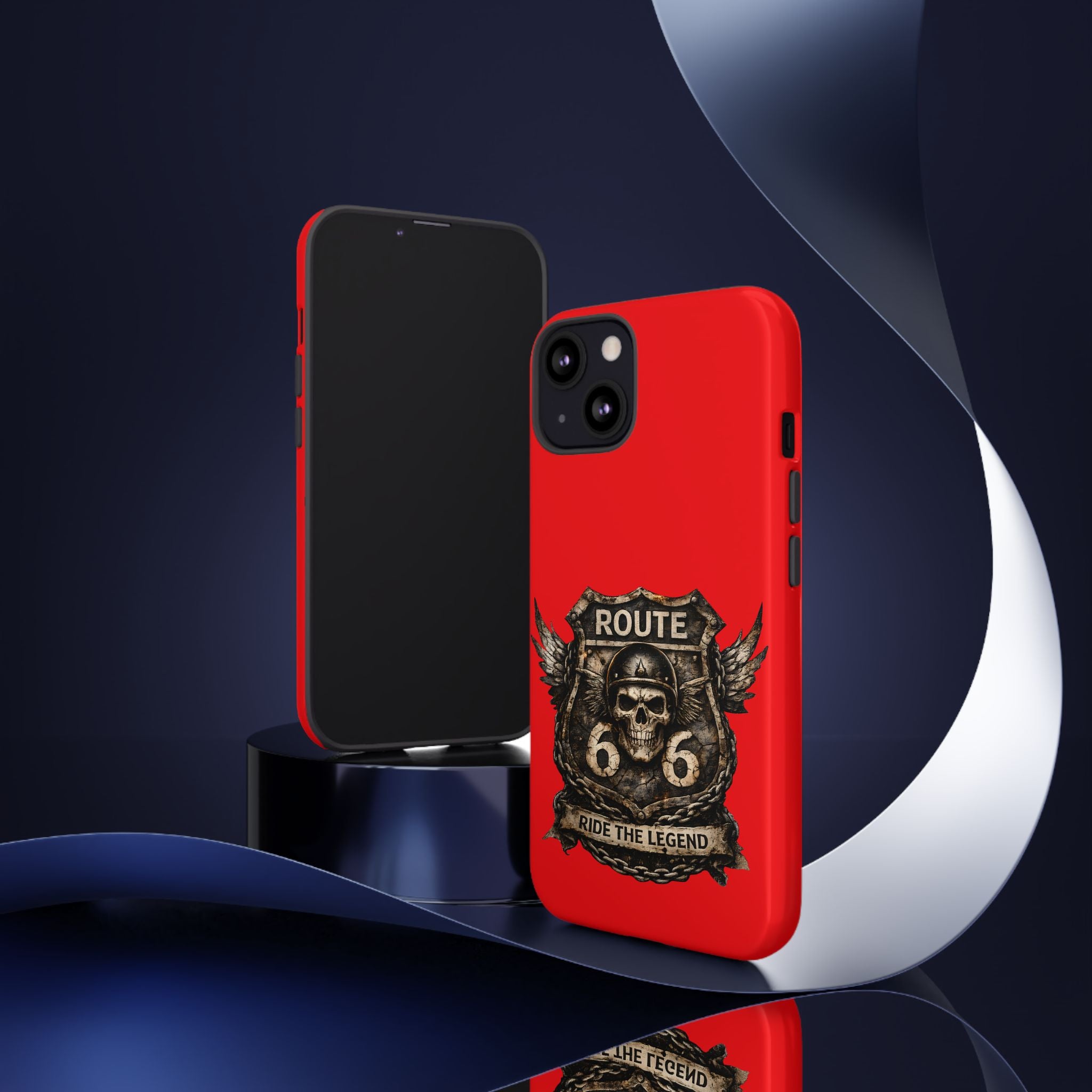 Route 66 Skull Helmet phone case | Motorcycle emblem, Ride the Legend