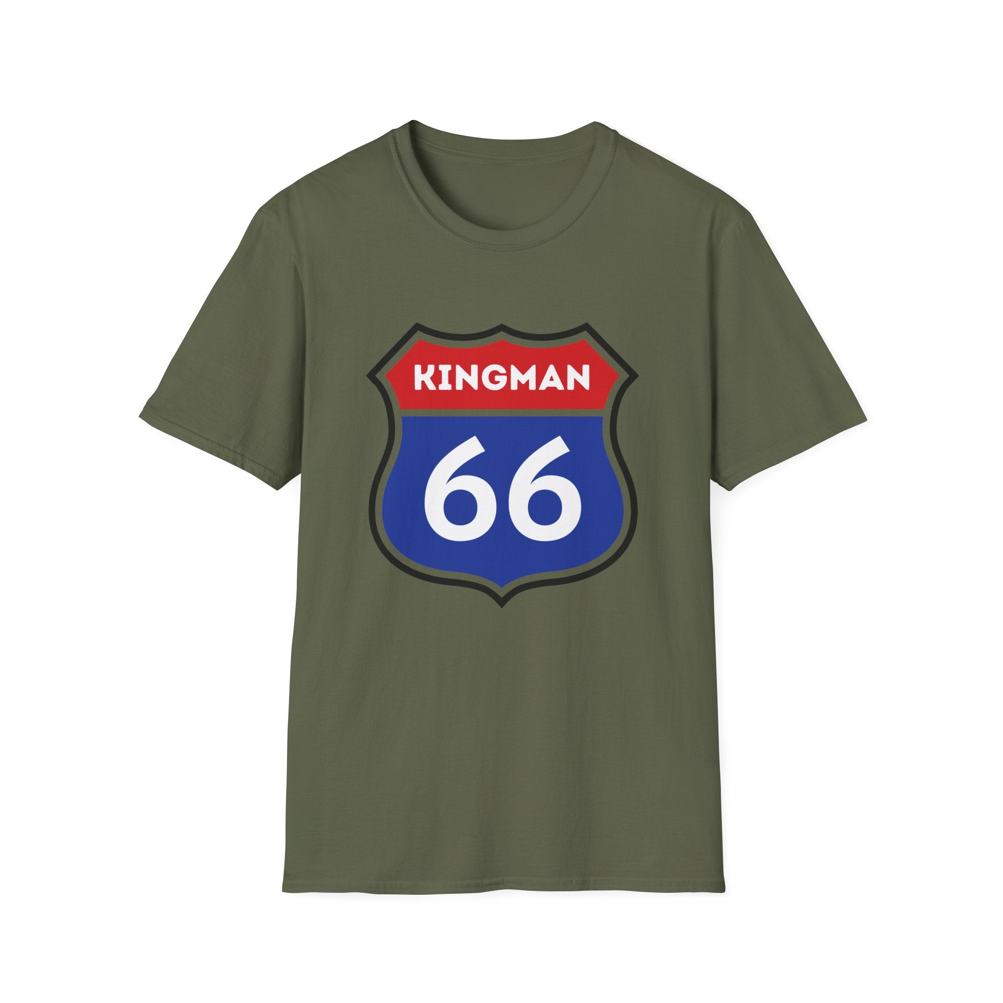 Kingman 66 Shield T-Shirt | Route 66 Road Sign Tee