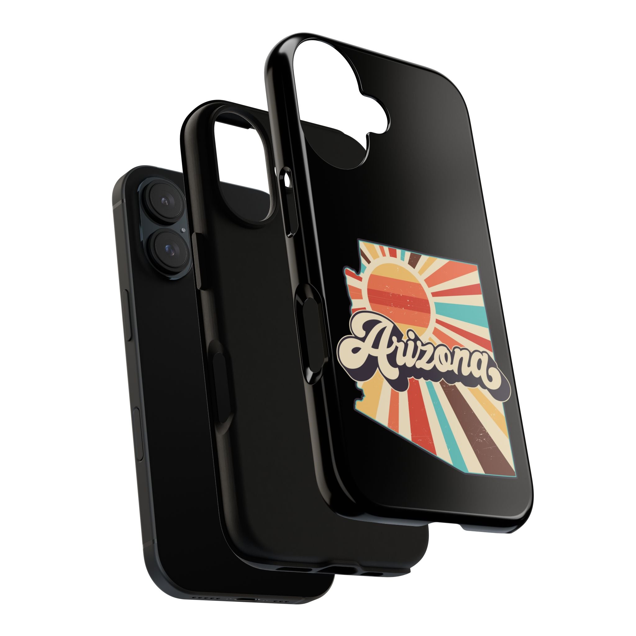 Arizona State Outline Retro Sunset Phone Case | AZ Tough Case
