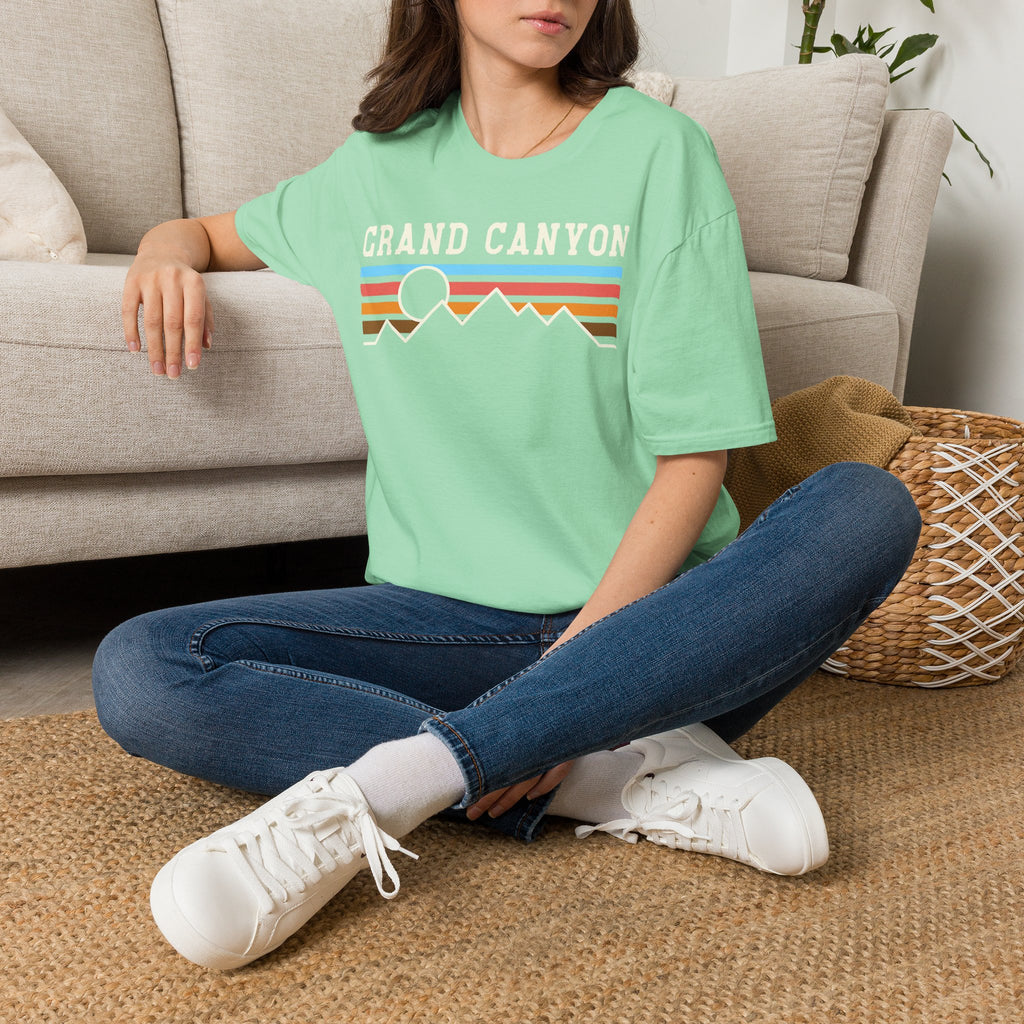 Grand Canyon Retro Sunset T-Shirt | Printed Front and Back National Park Landscape