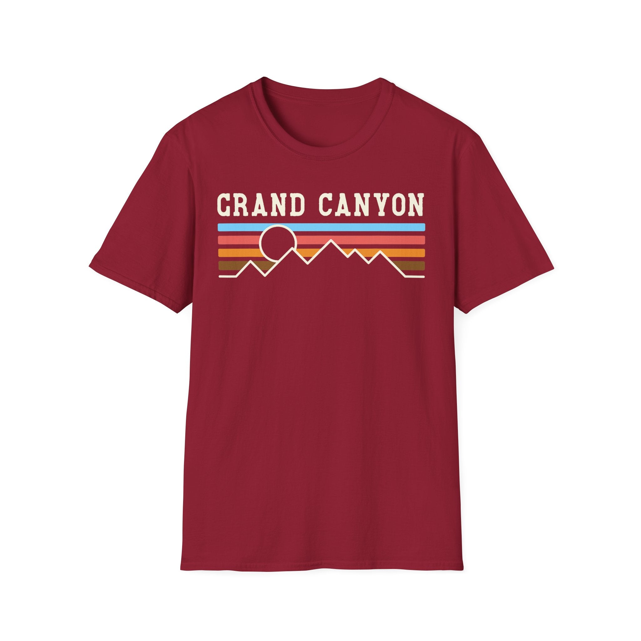 Grand Canyon Retro Sunset T-Shirt | Printed Front and Back National Park Landscape