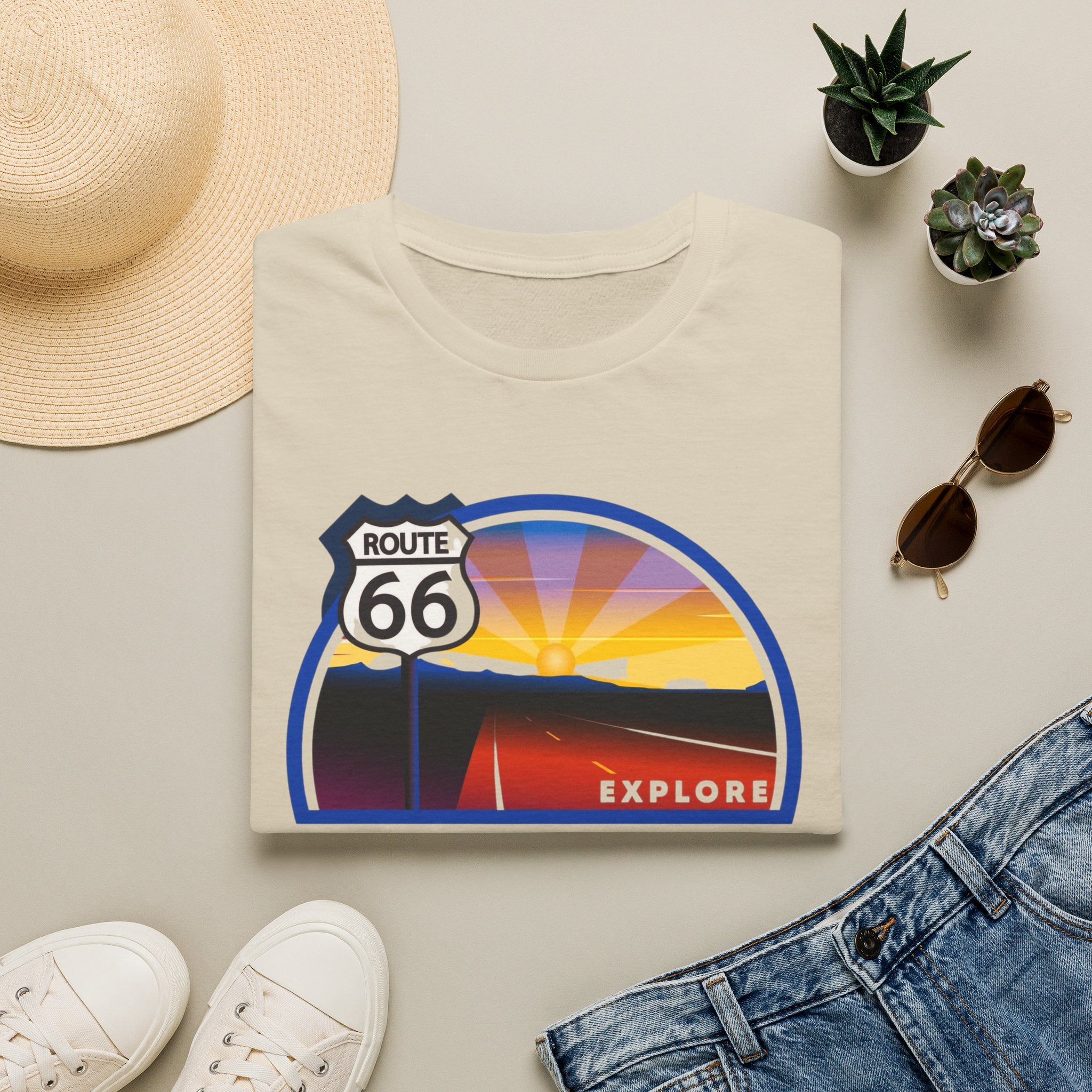 Route 66 Kingman Arizona T-Shirt — Vintage Sunset Explore Graphic Tee