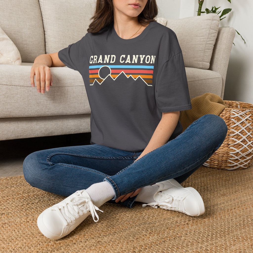 Grand Canyon Retro Sunset T-Shirt | Printed Front and Back National Park Landscape